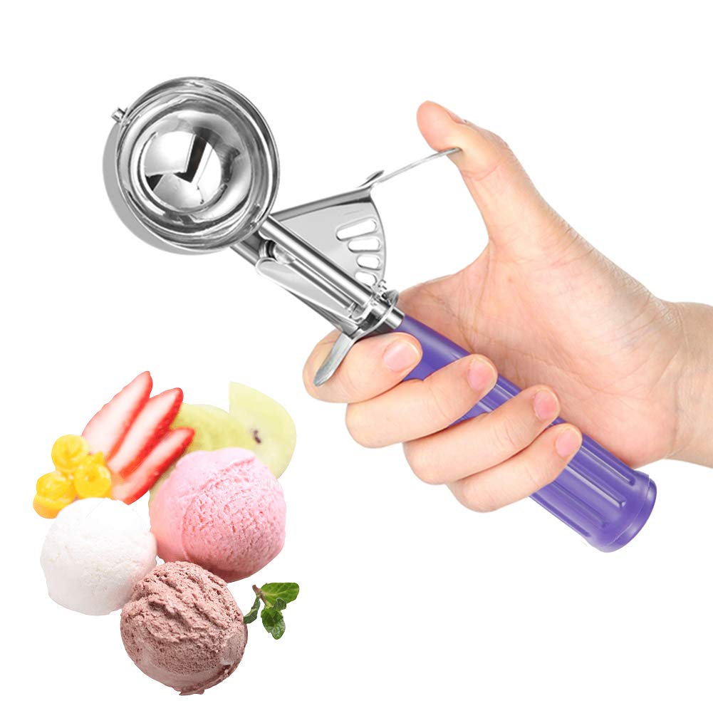 Ice Cream Scoop, Small Size Cookie Scoop Melon Baller Scoop With Trigger Release For Meatballs Melon, Ice Cream Scoop Stainless