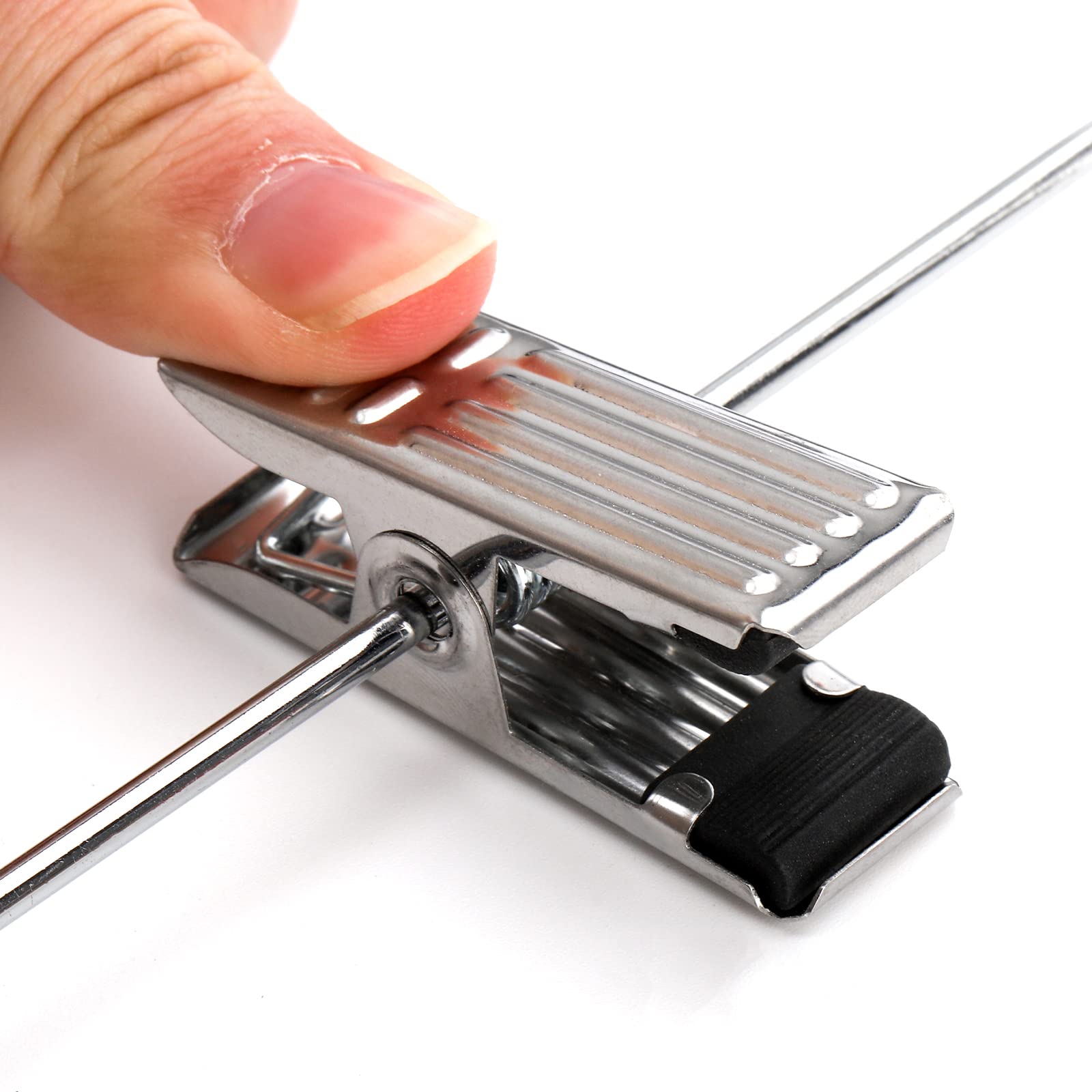 Tosnail 12-Pack Wooden Pants Clothes Hangers, Wooden Suit Hangers With Steel Clips And Hooks, Natural Solid Wood Collection Skir