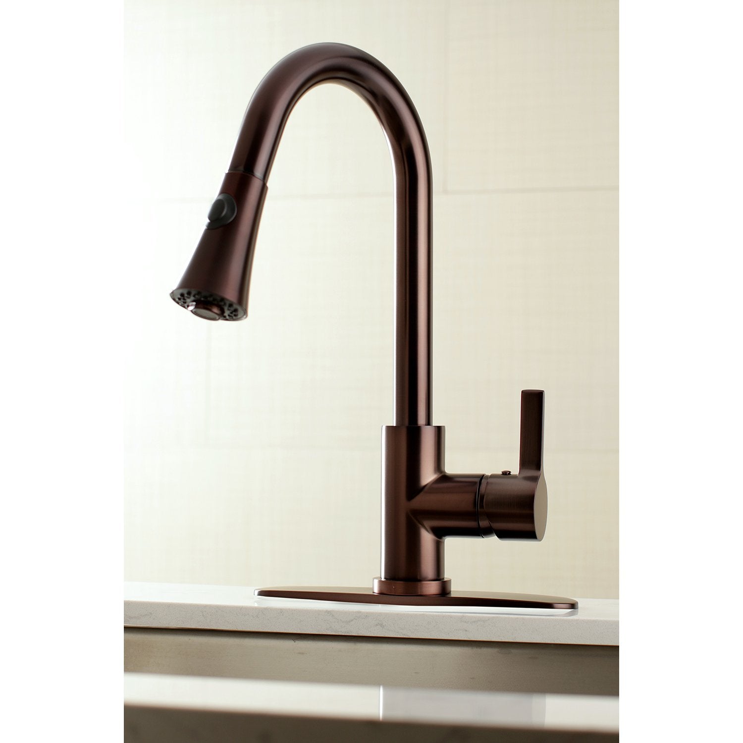 Gourmetier LS8725CTL Continental Single-Handle Pull-Down Kitchen Faucet  Oil Rubbed Bronze