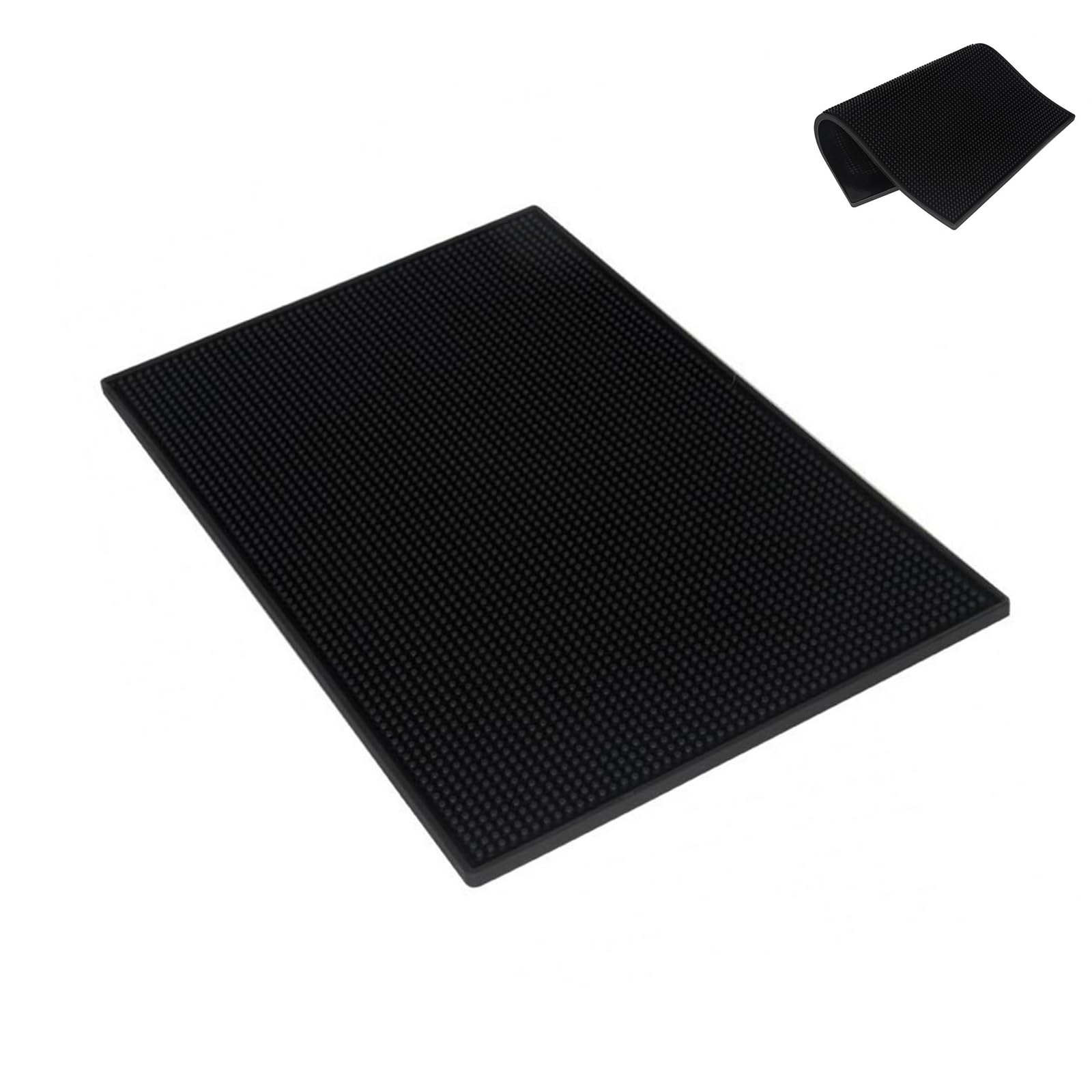 Golashfun Rubber Barber Mat & Bar Mat 18 X 12 Inch,Hairdressing Tool Mat,Electric Push Clipper Non-Slip Pvc Bar Service Mats Fle