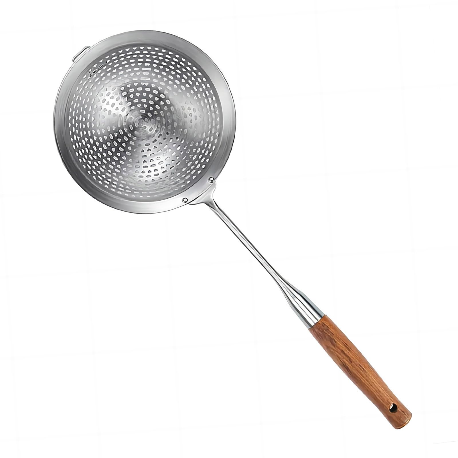 Greatlink Large Strainer Skimmer Ladle, 304 Stainless Steel Skimmer Spoon Deepen Spider Strainer Kitchen Cooking Colander Spoon