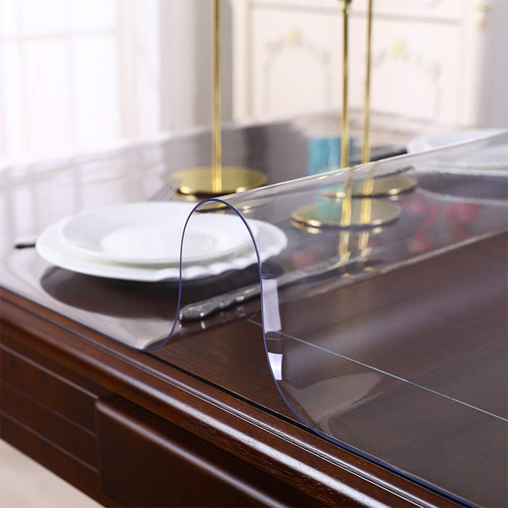 Rectangular Clear Table Protector 15Mmthick 40X48 Inch Tablecloth Protector Pad Mat Pvc Plastic Protection Cover Mat For Writing