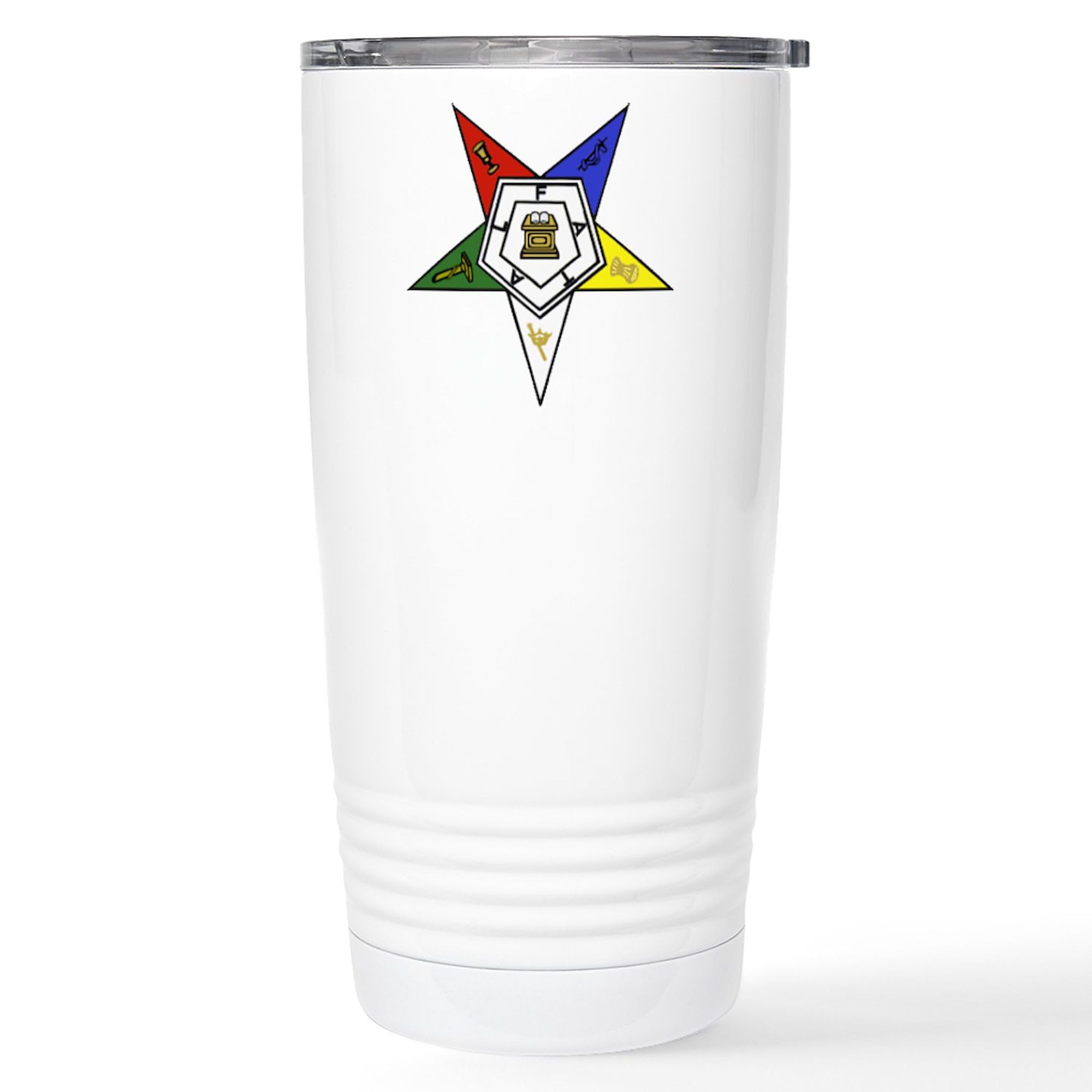 Cafepress O. E. S. Emblem Stainless Steel Travel Mug 20 Oz. Insulated Stainless Steel Coffee Tumbler