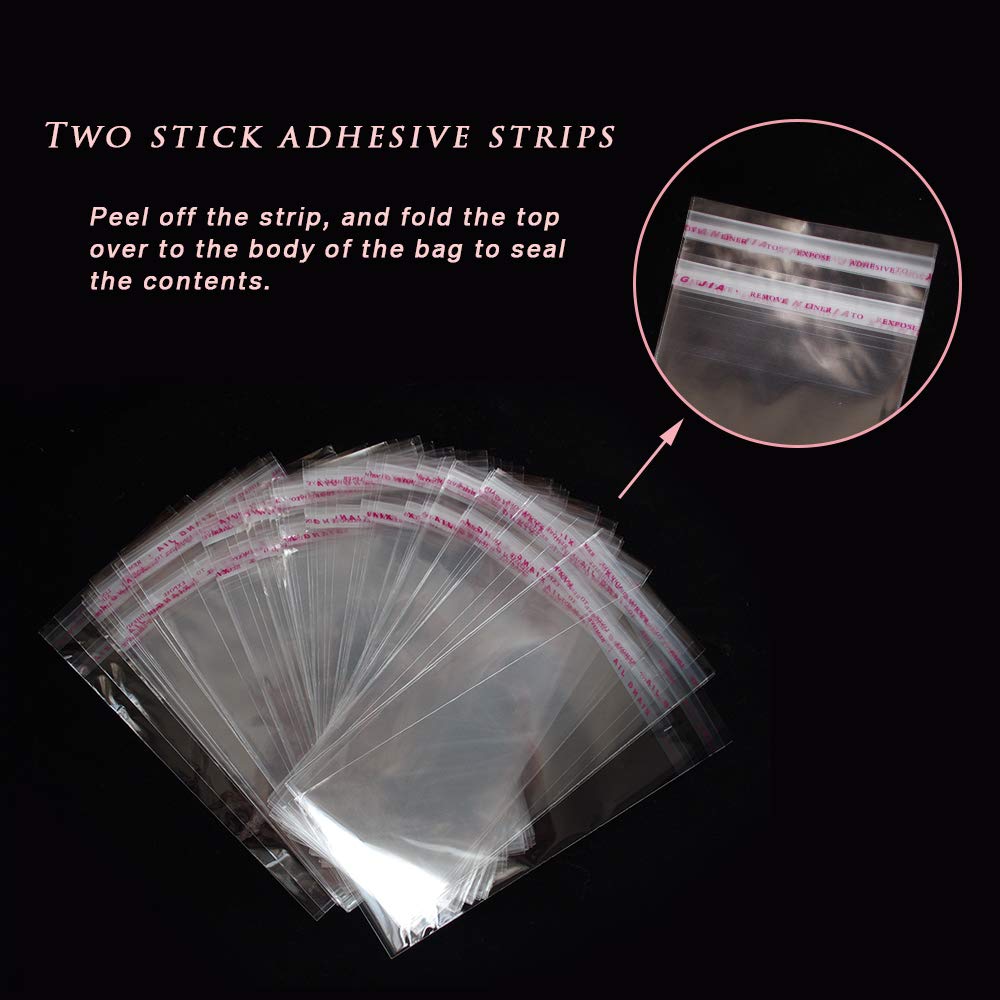 100 Pcs Cake Money Box Transparent Bags, Money Pull Out Plastic Bags, Clear Self Sealing Cellophane Bags, Self Adhesive Resealab