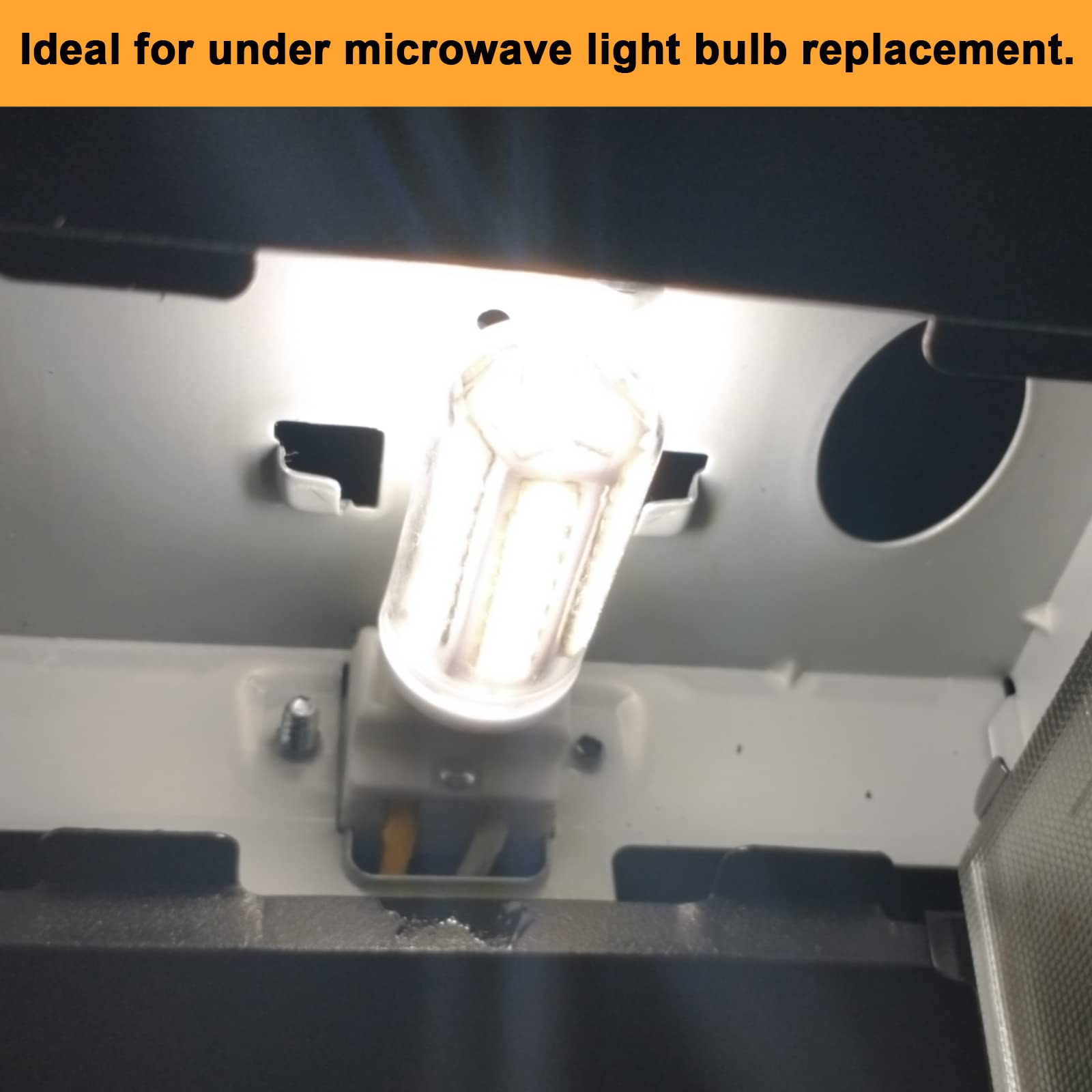 G8 Led Bulb Dimmable Under Microwave Light Bulb 50W Halogen Replacement For Ge Samsung Lg Over The Range Microwave Hood, 120V 5W