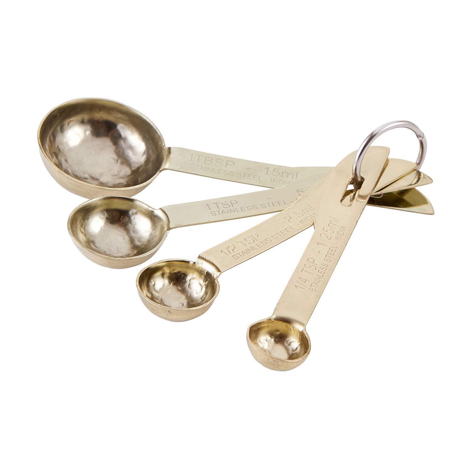 47Th & Main Stainless Steel Measuring Spoon Set, 4-Piece, Gold