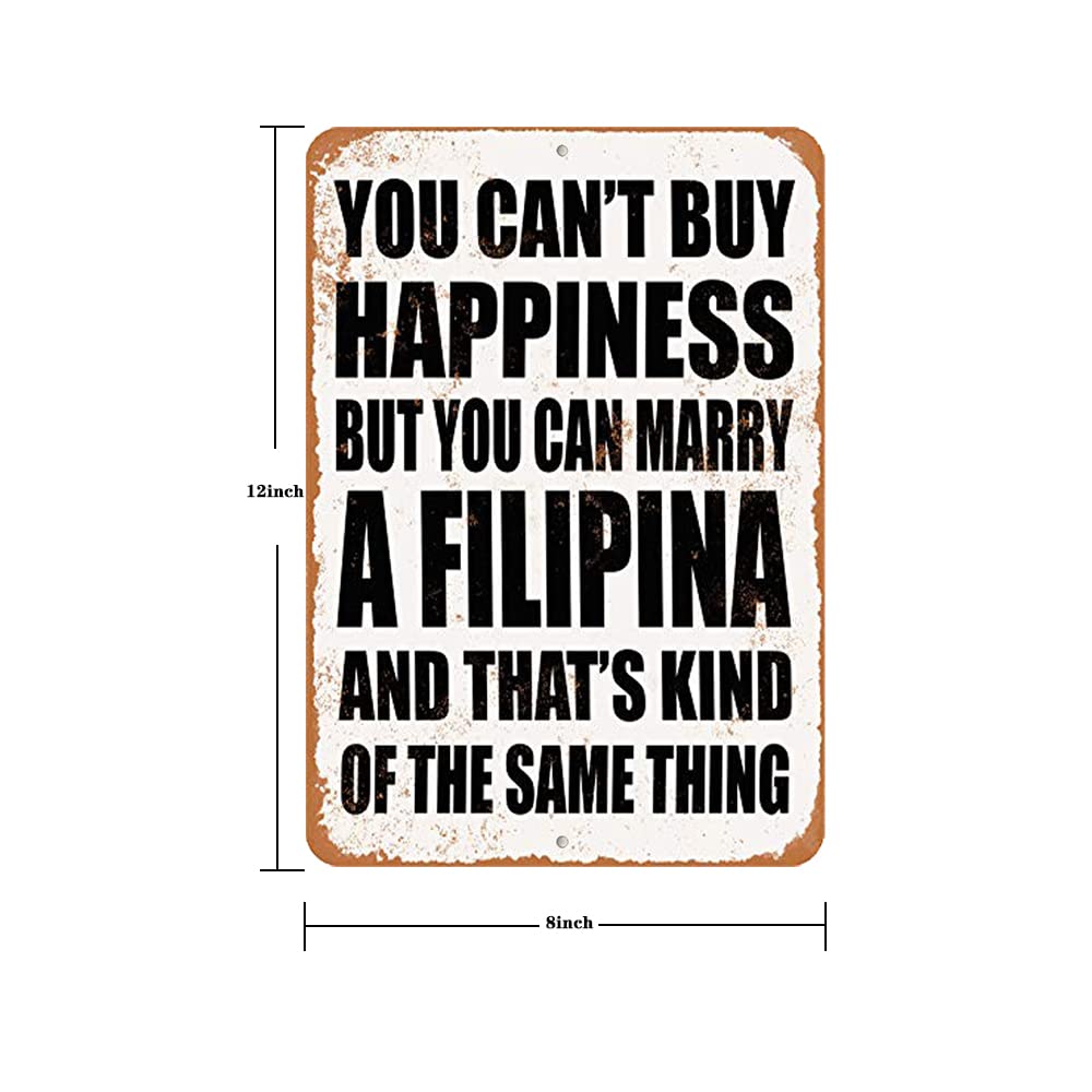 TCHPAX 12X8 - Vintage Look Aluminum Metal Sign - Inches - You Can't Buy Happiness But You Can Buy a Turtle