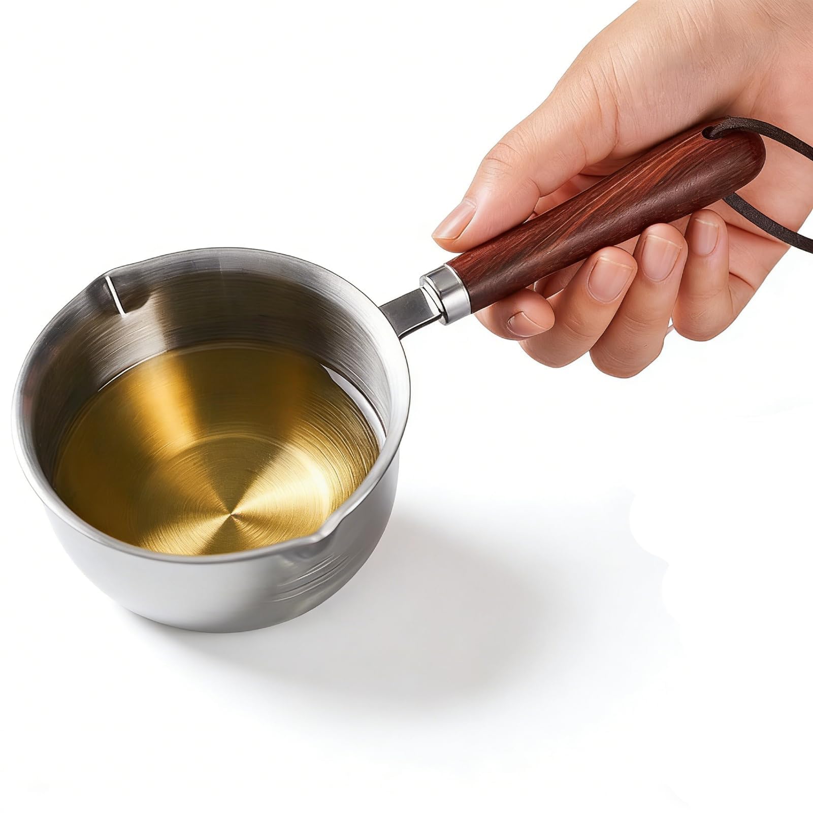 Small Sauce Pan, Mini Cooking Pot Stainless Steel Saucapan 200ml Food Grade Milk Butter Warmer Boiling Oil Pot Chocolate Melting