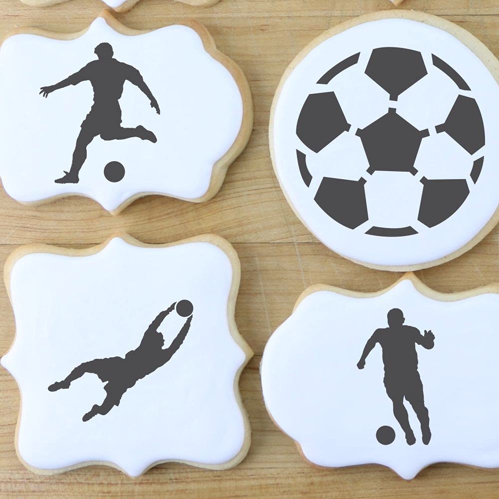 Soccer Club Team Party | Birthday Party | For Cookies, Cupcakes, Cards, Paper, Fabric | Cookie Stencils - Value Bundle
