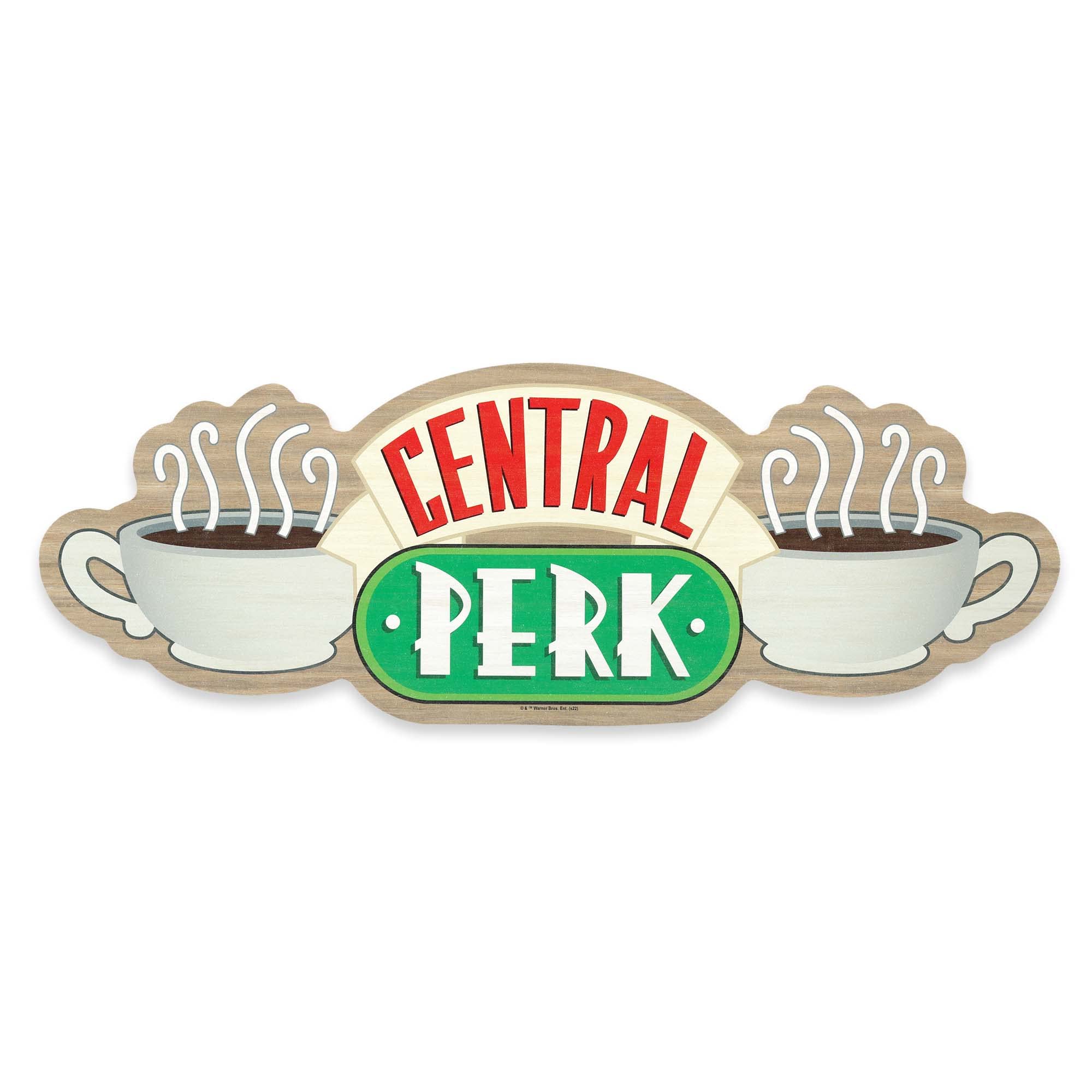 Friends Central Perk Coffee Wood Wall Decor - From The Hit Tv Show - Large Central Perk Sign For Kitchen, Office Or Movie Room
