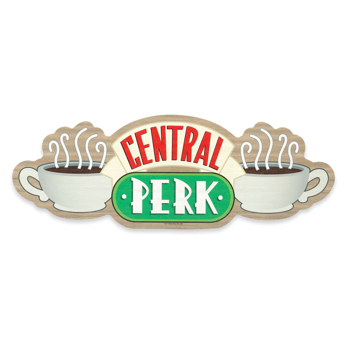 Friends Central Perk Coffee Wood Wall Decor - From The Hit Tv Show - Large Central Perk Sign For Kitchen, Office Or Movie Room