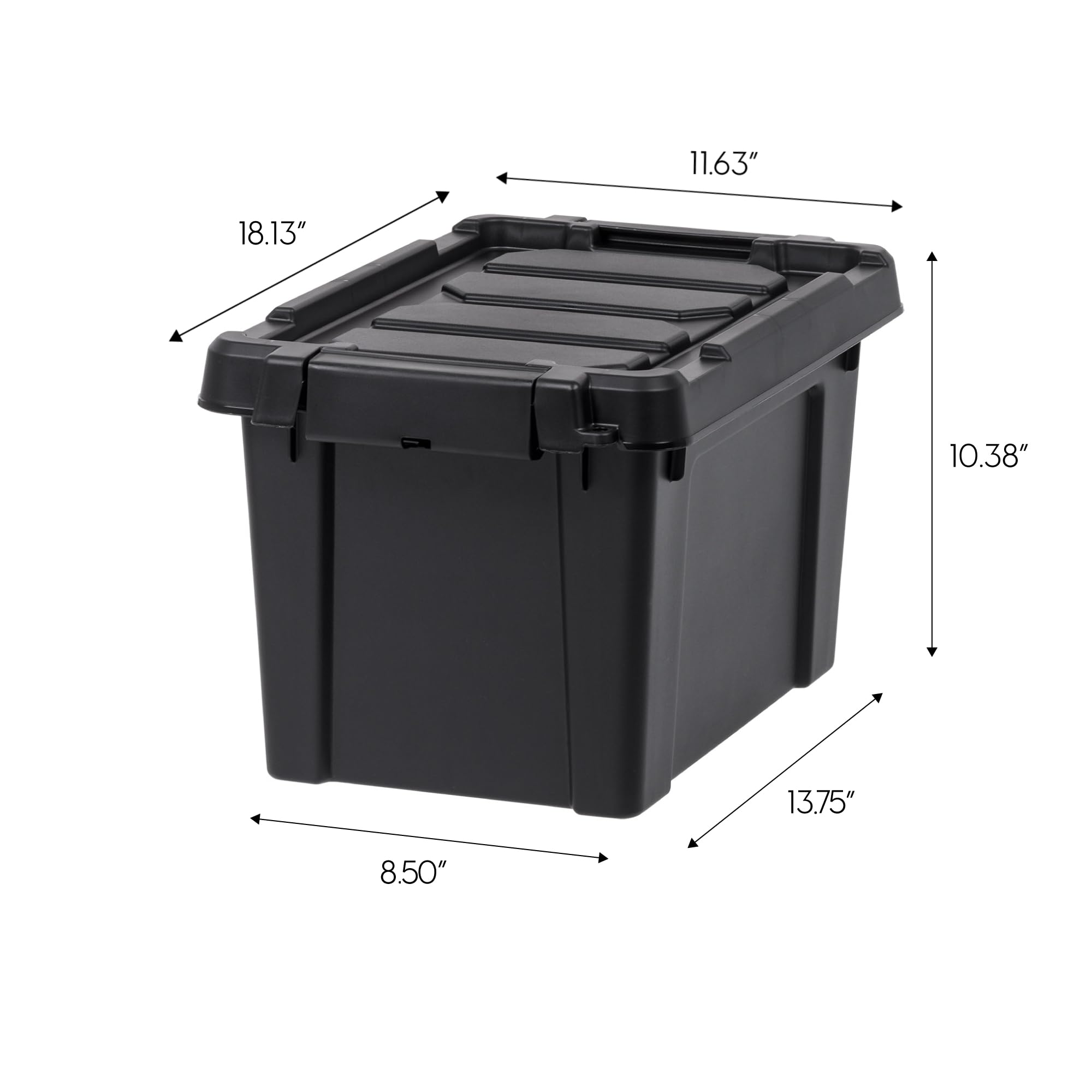 Iris Usa 5 Gallon Lockable Storage Bins With Lids, 6 Pack - Made In Usa, Heavy Duty, Stackable Containers, Garage Organizing Bin