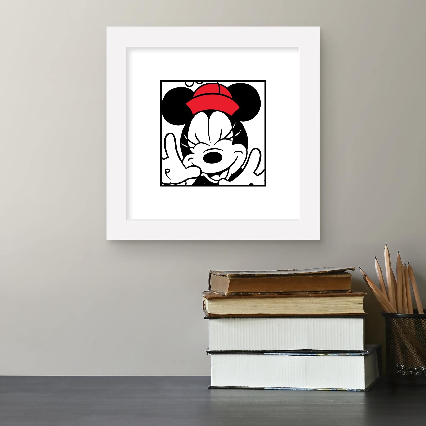 Trends International Gallery Pops Disney Mickey Mouse - Minnie Expressions - Laughing Wall Art Wall Poster, 12'' X 12'', White F