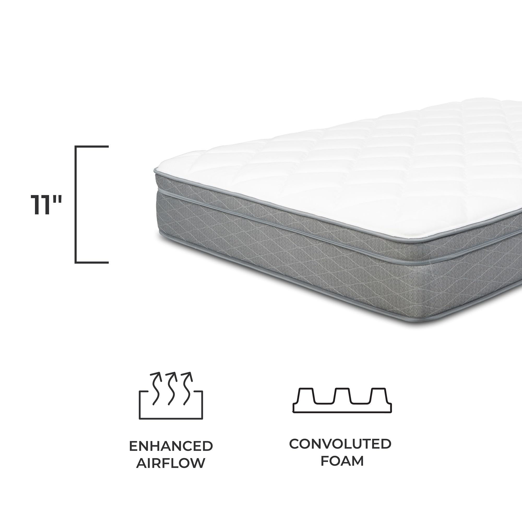 DREAMFOAM Bedding Doze 11 Plush Pillow Top Mattress, Full