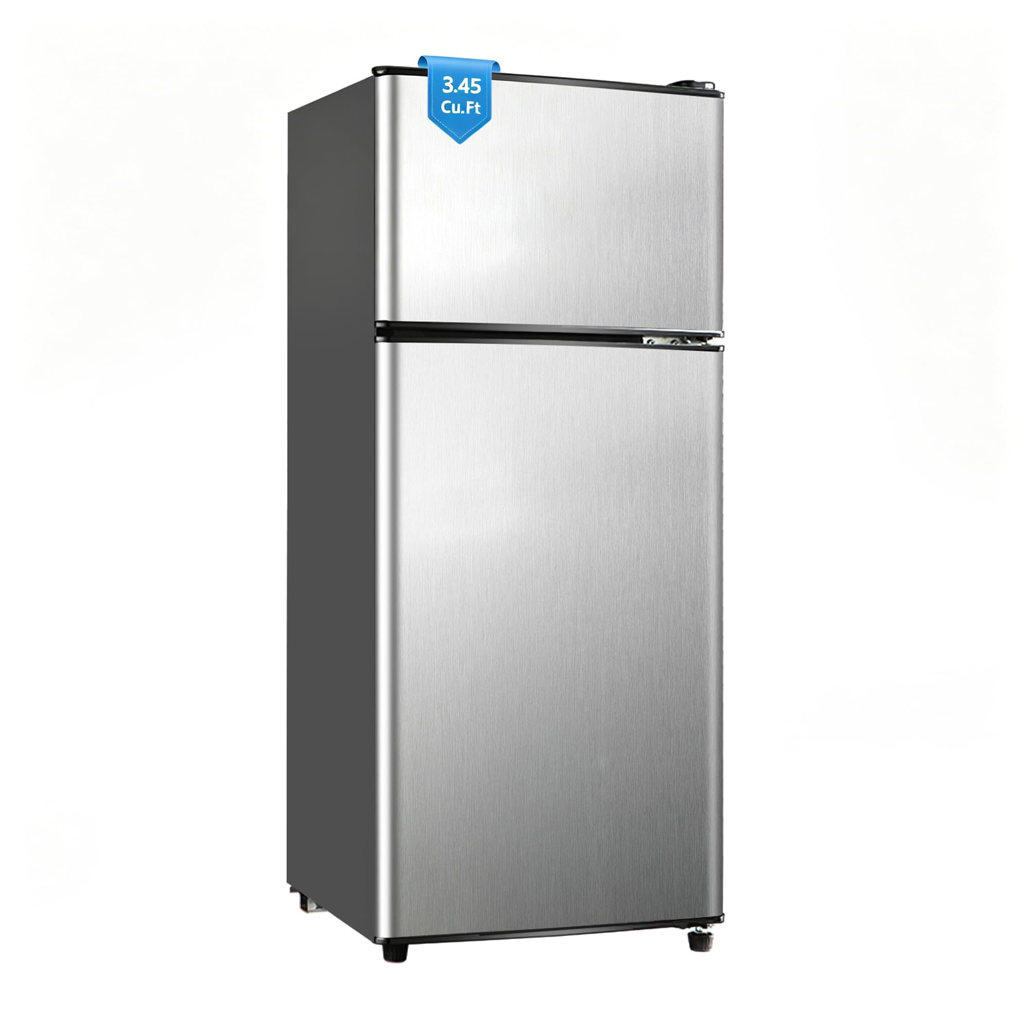 Borcolo Dorm Fridge with Freezer, Small Refrigerator 3.5 Cu. Ft. with Freezer for Apartment, Temperature Adjustable Apartment Si