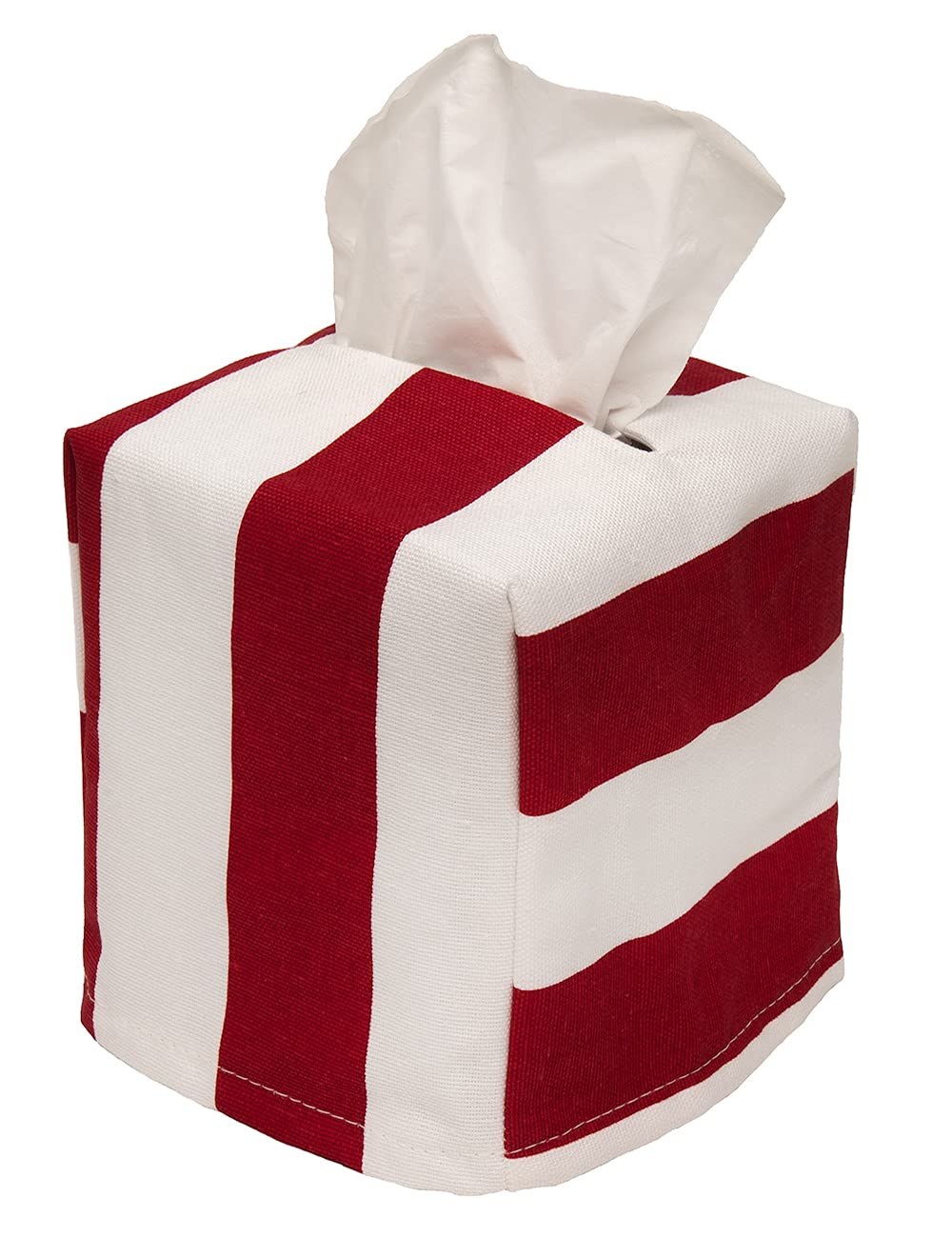 Tissue Box Cover, Soft Cloth Tissue Dispenser Cover For Square Cube Tissue Boxes- One Size Tissue Box Holder Fits Most Cardboard