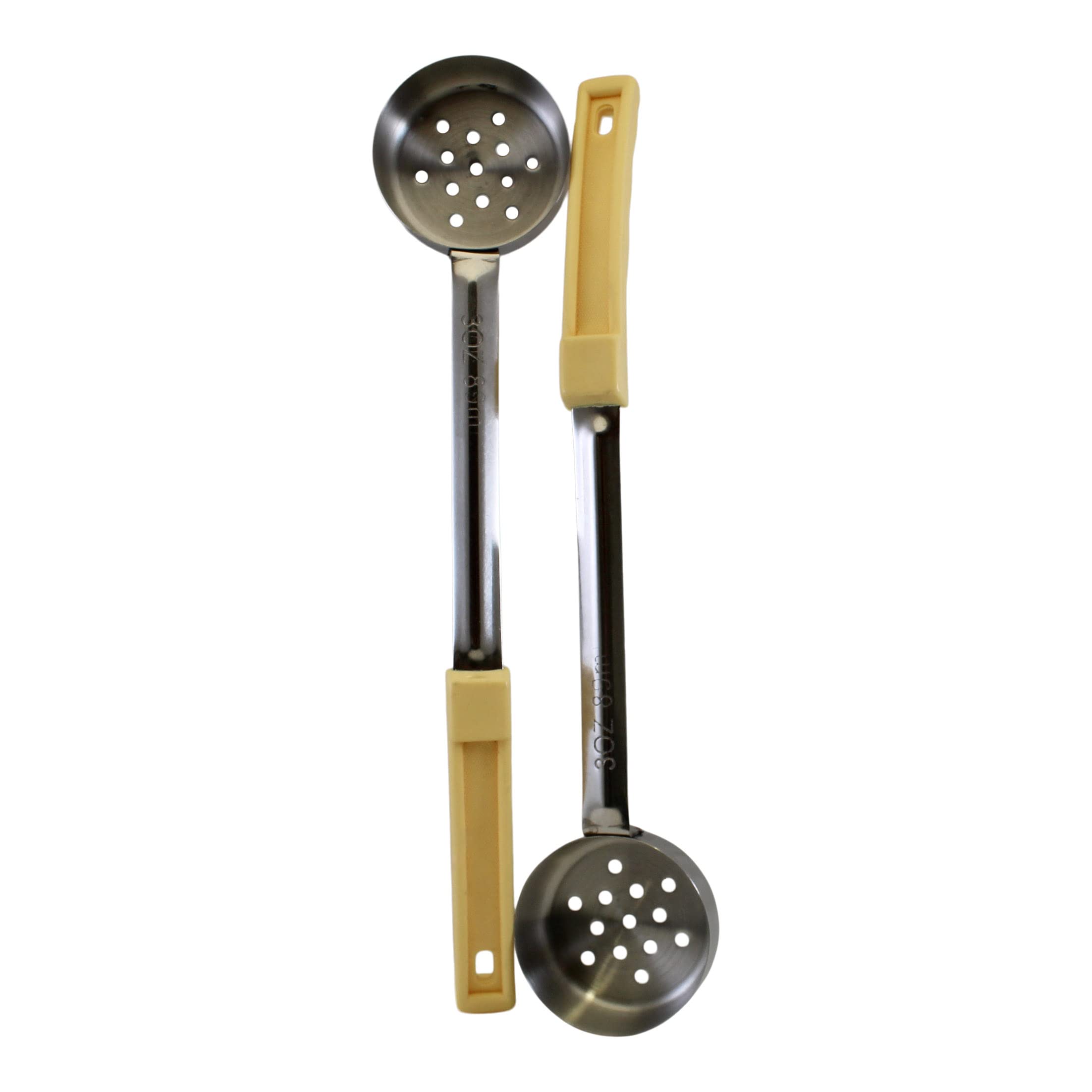 Habanerofire 3 Ounce Slotted Stainless Steel Portion Control Ladle Spoon For Measuring And Serving; Commercial Grade Serving Sco