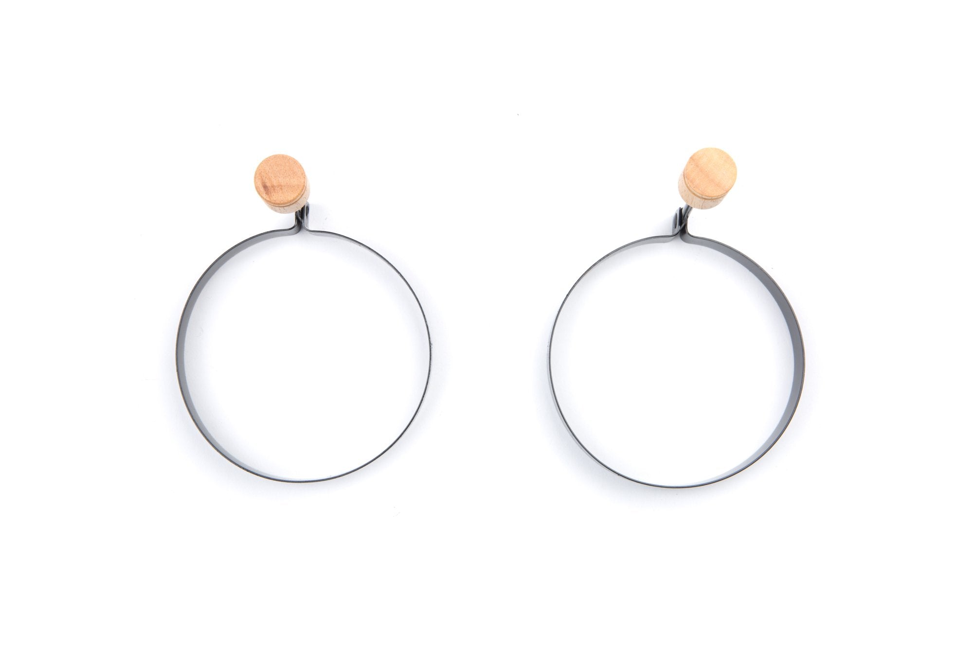 Fox Run Non-Stick Egg Ring with Folding Handle, Set of 2