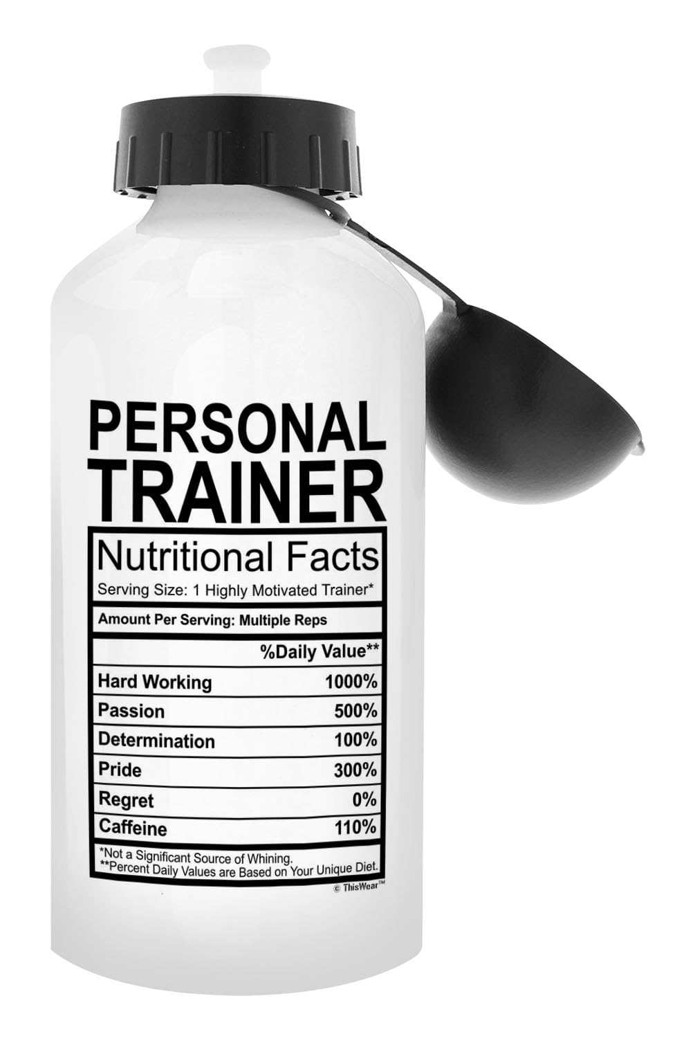 Thiswear Personal Trainer Gifts For Women Personal Trainer Nutritional Facts Personal Trainer Gift Ideas Gift 20-Oz Aluminum Wat