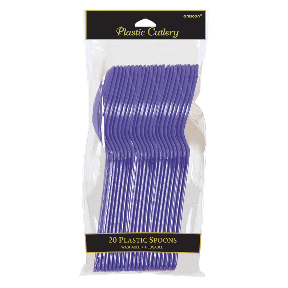 Vibrant New Purple Plastic Spoons (Pack Of 20) - Eco-Friendly, Durable & Eye-Catching, Perfect For Parties & Events