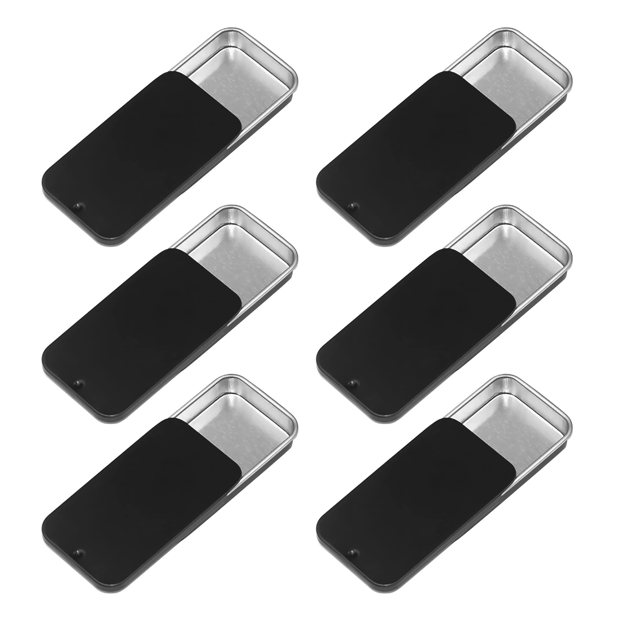 1St Choice Empty Slide Top Tin Containers For Lip Balm, Crafts, Storage Kit - .25Oz, 6 Pack