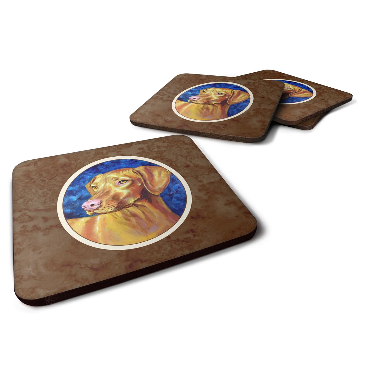 Carolines Treasures Vizsla Foam Coasters (Set of 4), 3.5, Multicolor
