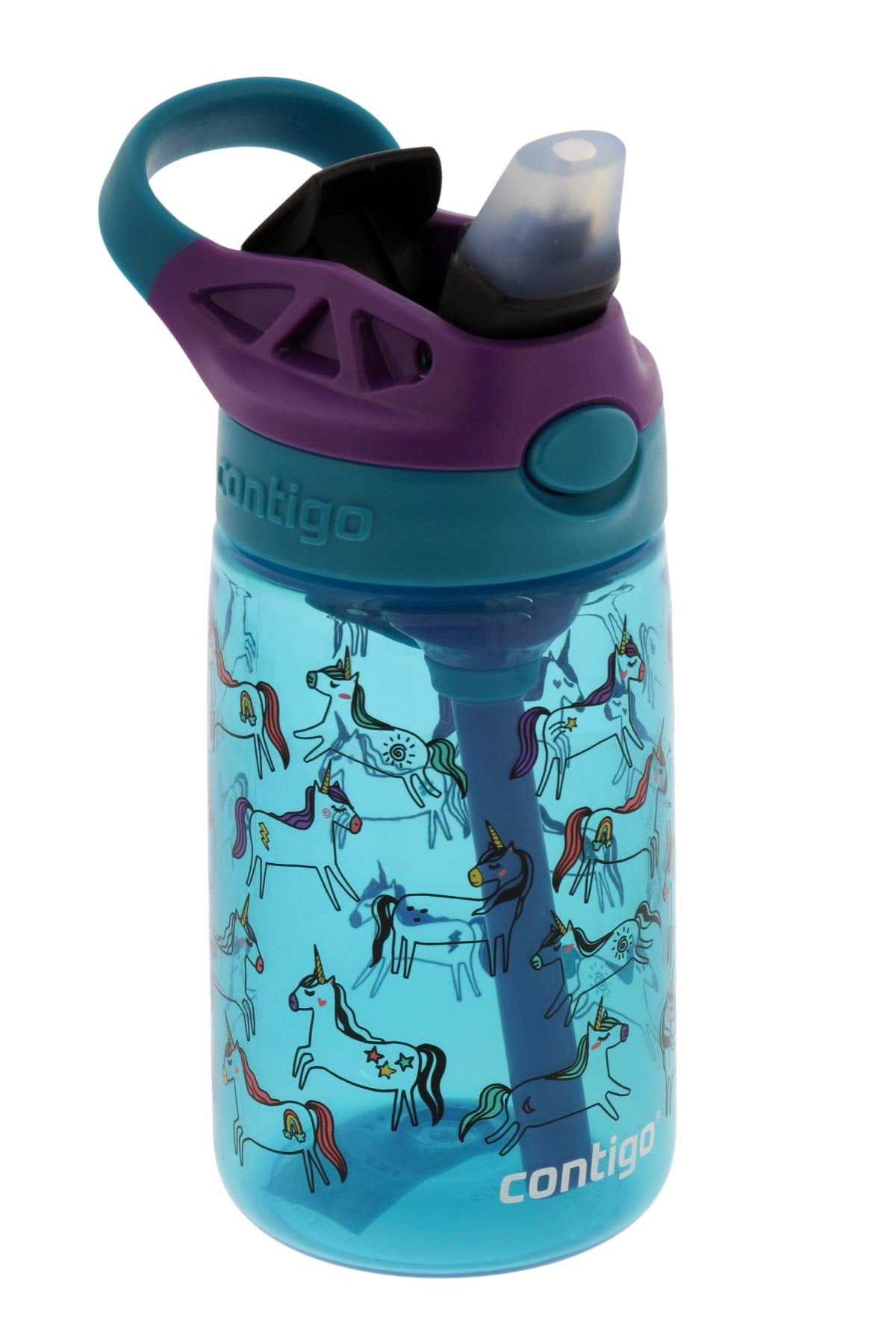 Contigo Autospout Camping Hydration Water Bottles, 14Oz (Pack Of 1), Unicorn