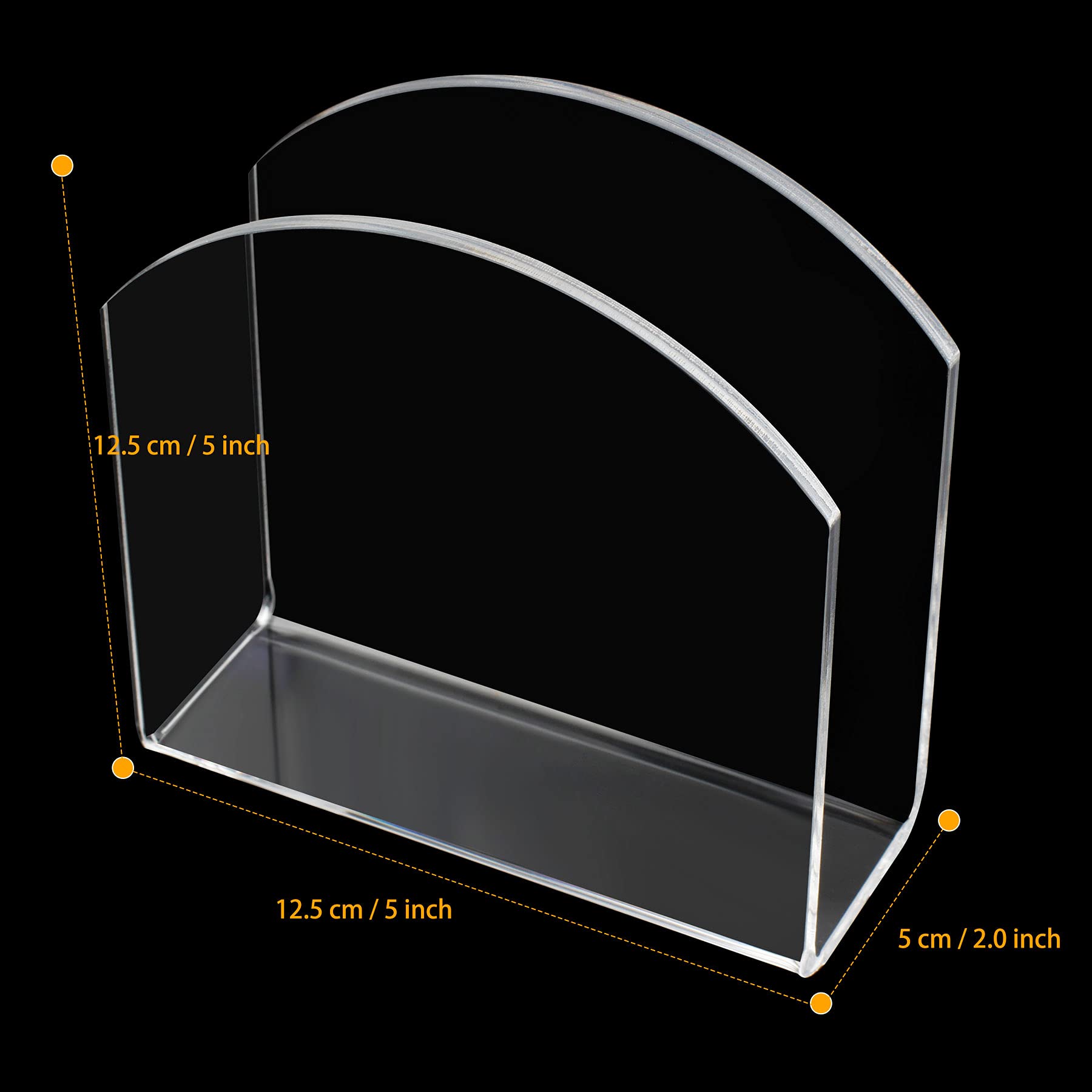 ChengFu Acrylic Napkin Holder - Clear, Freestanding, 13.5"x13"x6.5" - Elegant Tabletop Tissue Box for Home, Kitchen, Restaurant Decor