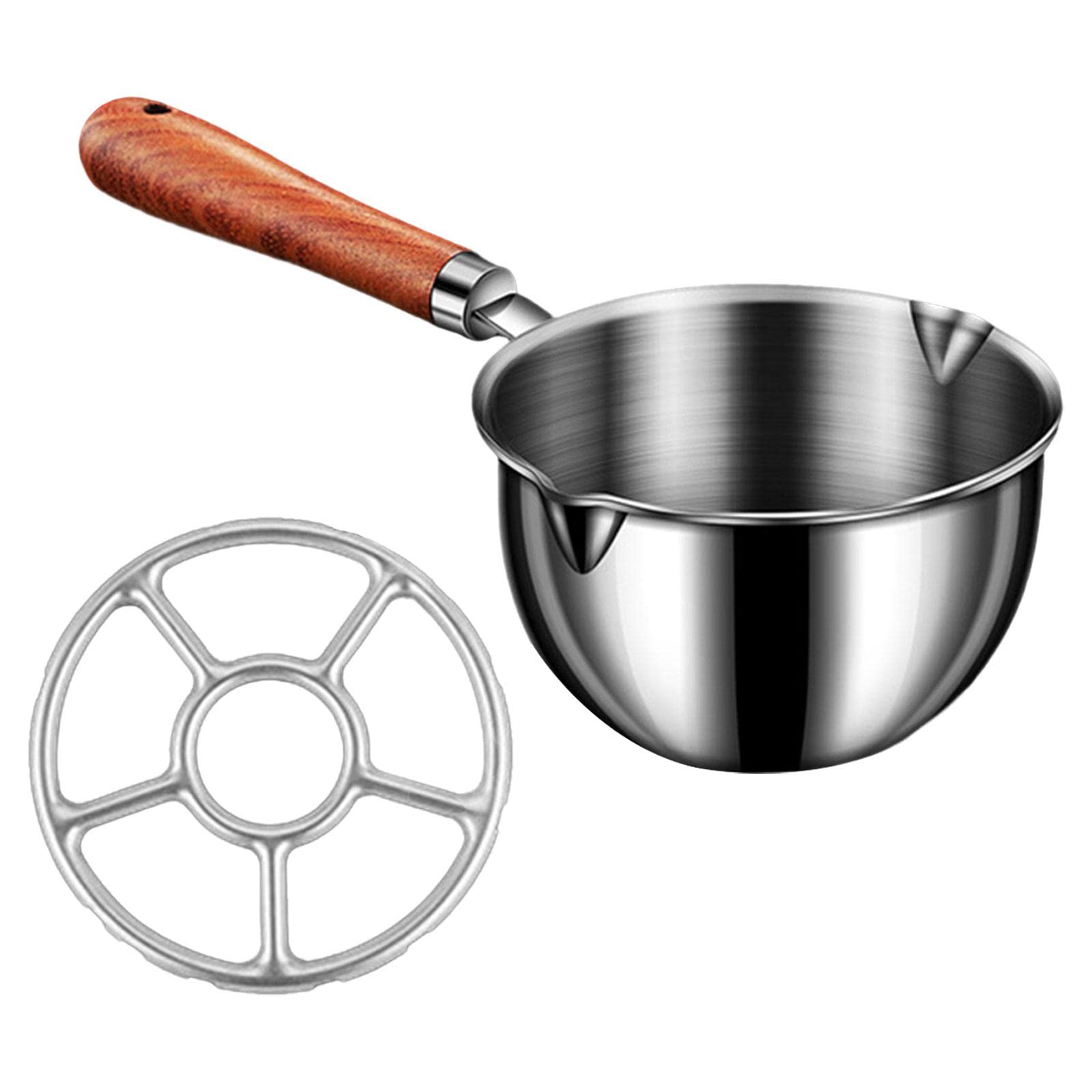 Ecomistiq Saucepan With Dual Pour Spouts Butter Milk Warmer For Restaurant S With Stand|Saucepans|Pots & Pans|Cookware|Kitchen &