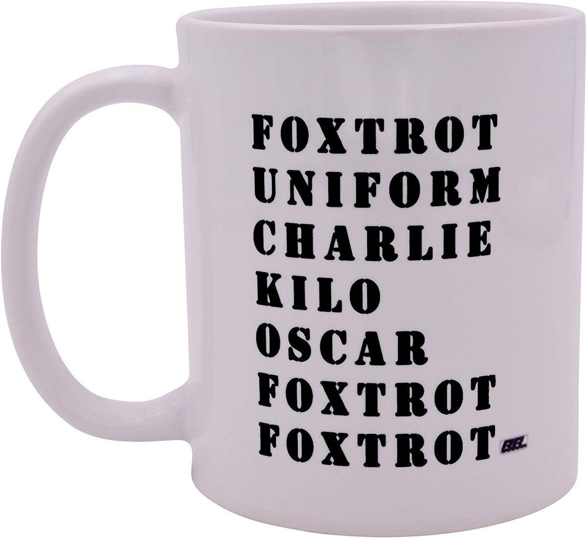 Rogue River Tactical Funny Coffee Mug Military Alphabet Novelty Cup Great Gift Idea For Military Veteran