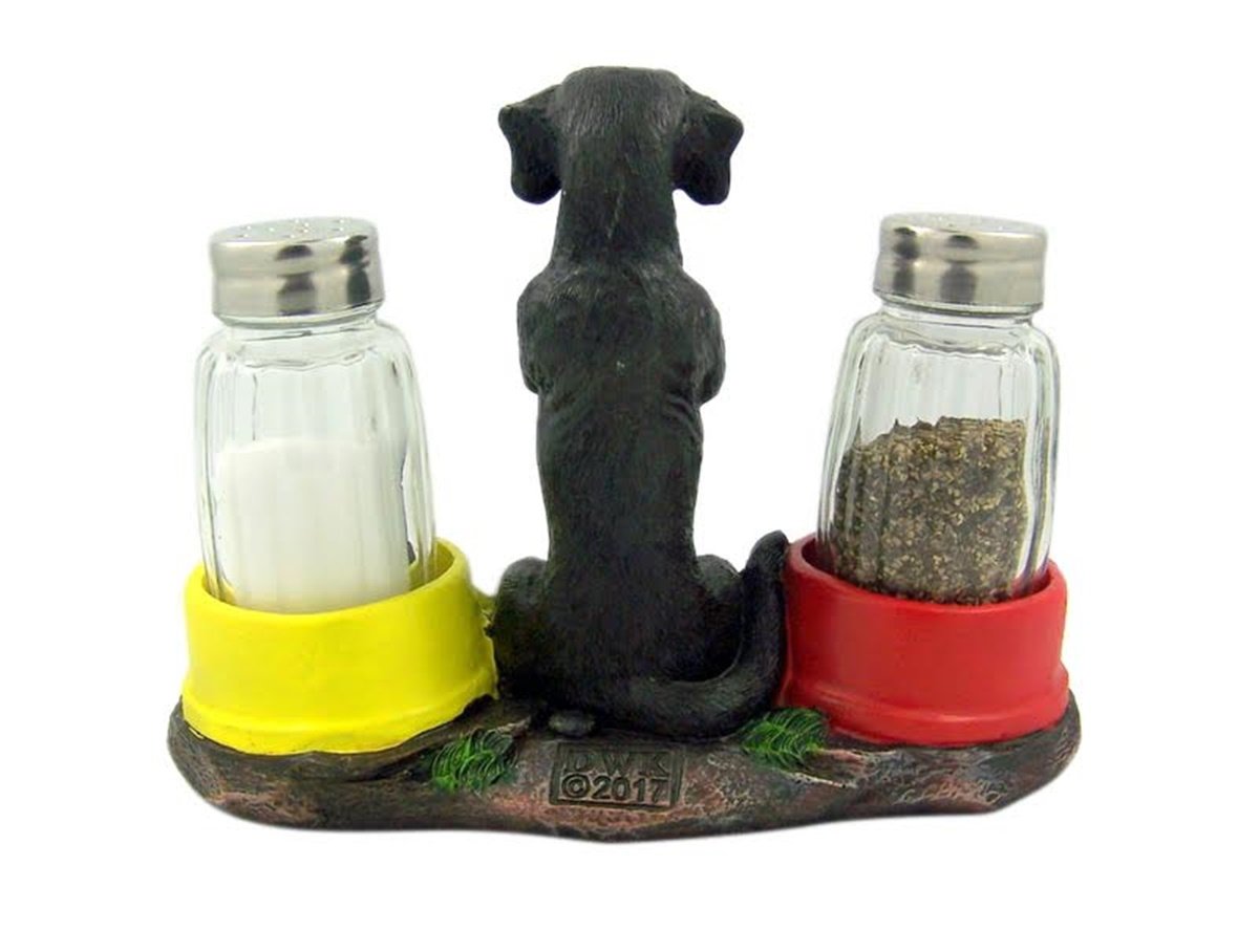 Dachshund Delight Salt & Pepper Shaker Holder  Hot and Spicy Tabletop Decor  6 Inches