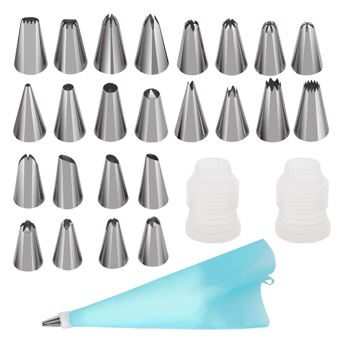 Emoly Russian Piping Tips Set, 83Pcs Cake Decorating Baking Supplies Kit, Premium Russian Tulip Icing Piping Ruffle Nozzles, Flo