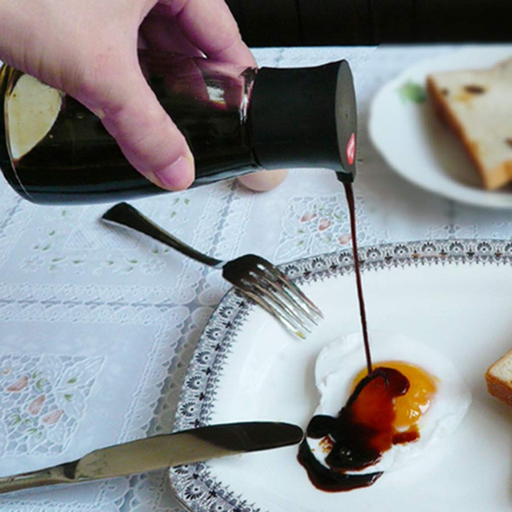 Healeved Glass Soy Sauce Dispenser Leakproof Condiment Container Seasoning Bottle Vinegar Cruet Soy Sauce Bottle Dispenser Kitch