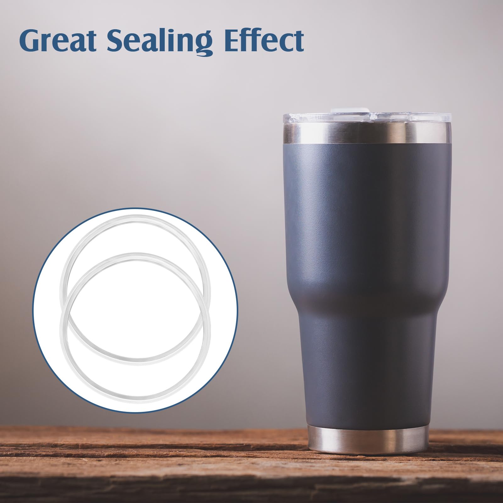 Patelai 30 oz Rubber Lid Seals for Insulated Tumblers - White, 6 Pieces, Compatible with RTIC Atlin