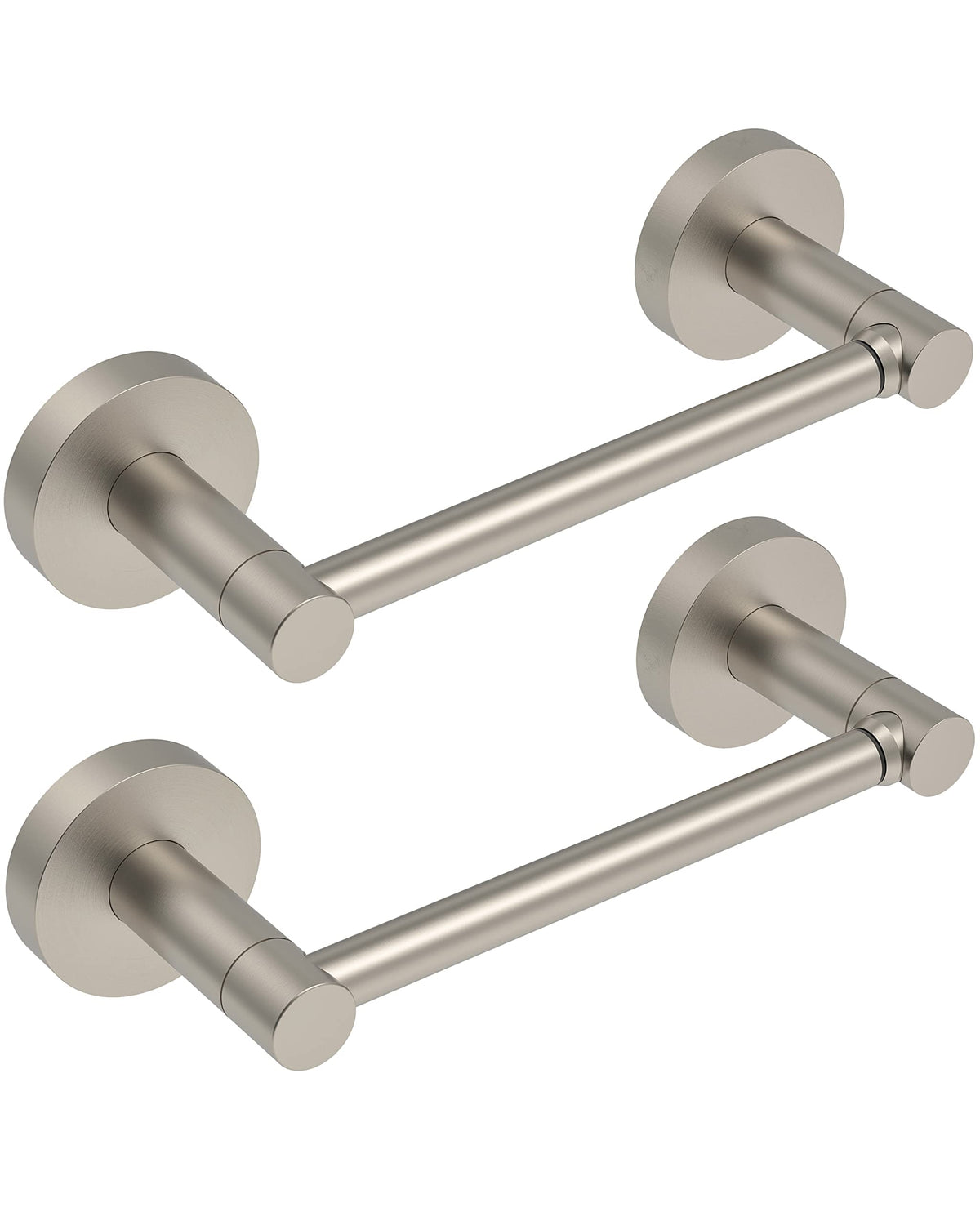 Fixsen Toilet Paper Holder Brushed Nickel Bathroom Double Post Pivoting Tissue Roll Holder Stainless Steel And Zinc Alloy Wall M