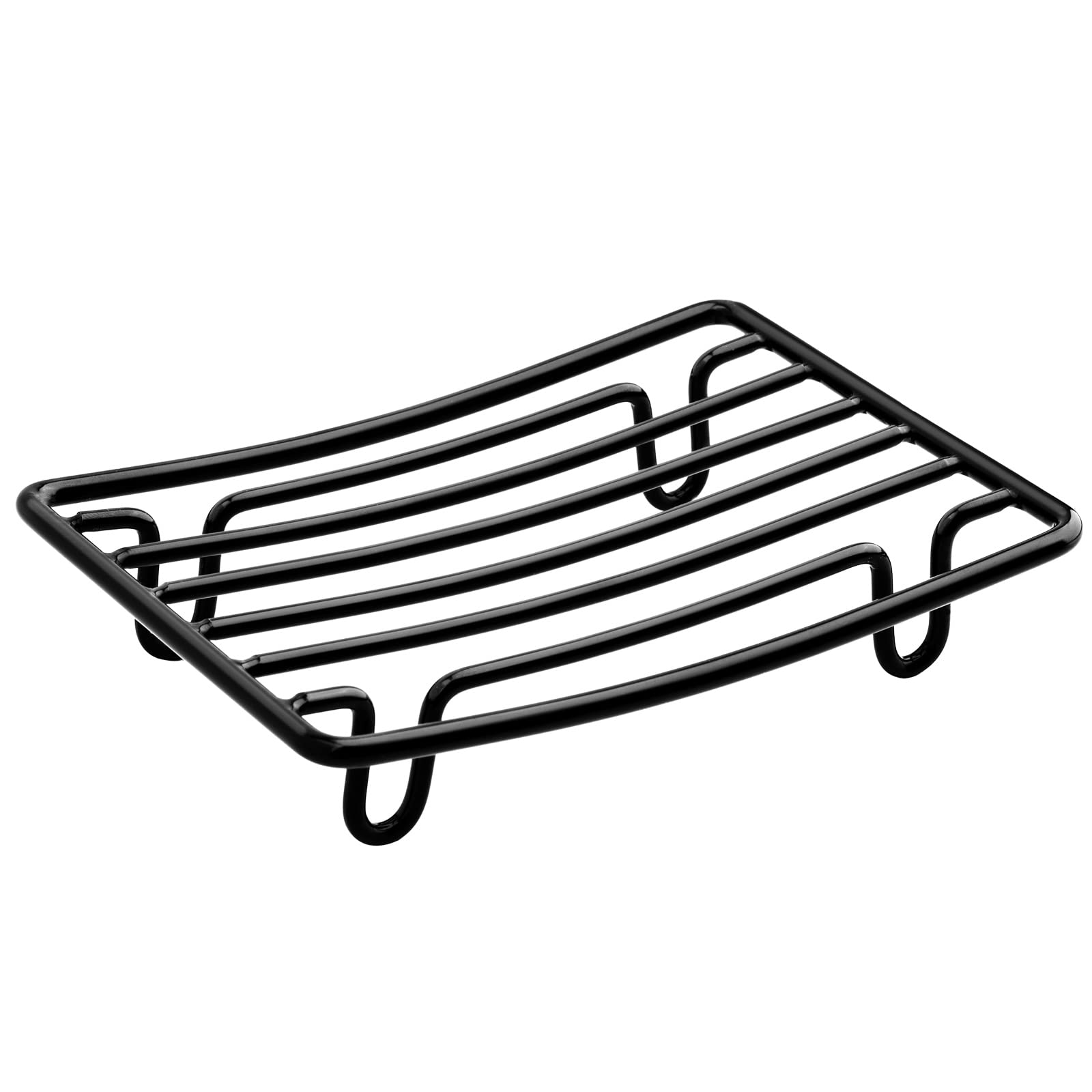 Guukar Bar Soap Dish Holder For Shower Bathroom Stainless Steel Rust Proof Self Draining, Black-1 Pack