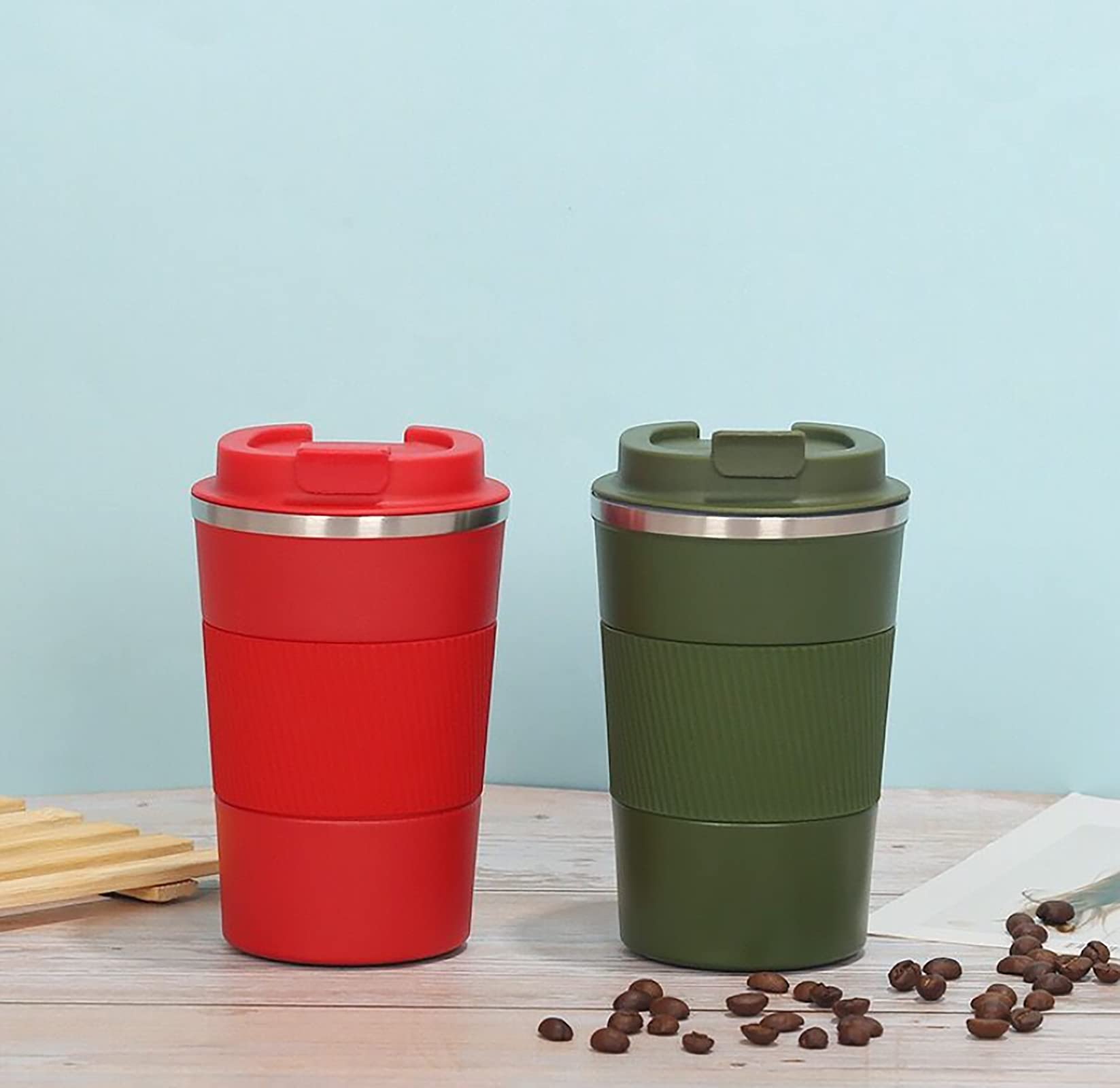 Joysip 17Oz Stainless Steel Vacuum Insulated Coffee Travel Mug For Ice Drink & Hot Beverage, Double Wall Travel Tumbler Cups Wit