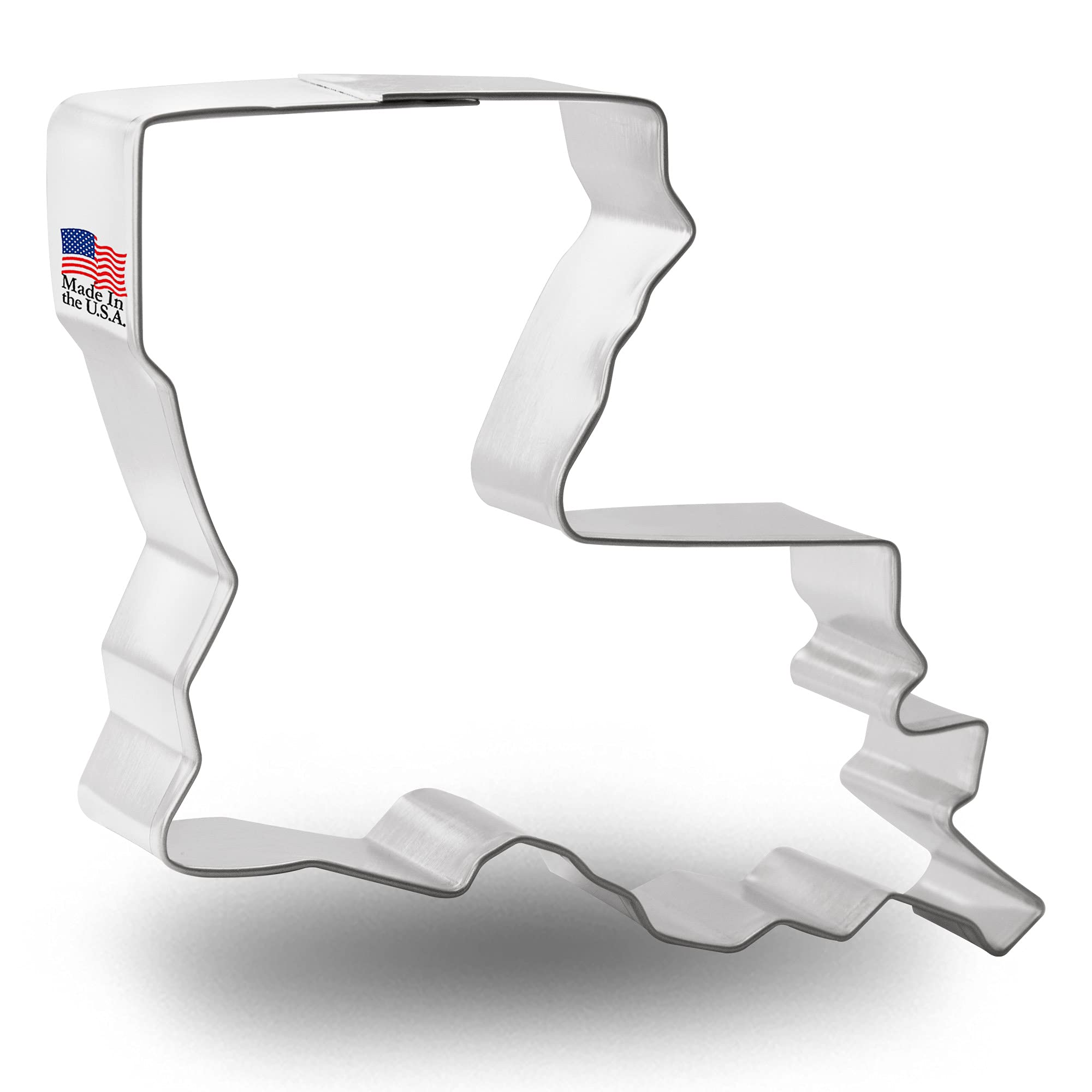 Foose Store Louisiana Cookie Cutter 3.5 Inch -Tin Plated Steel Cookie Cutters - Made In The Usa