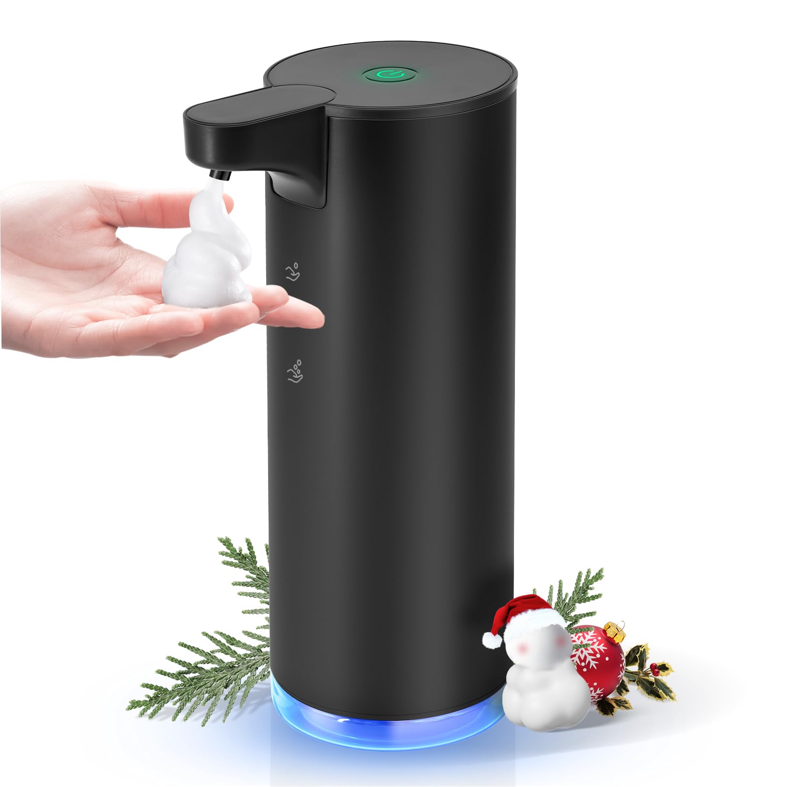 Soap Dispenser, Stainless Steel Touchless Soap Dispenser Laopao Rechargeable Automatic Foaming Soap Dispenser For Bathroom 9Oz F