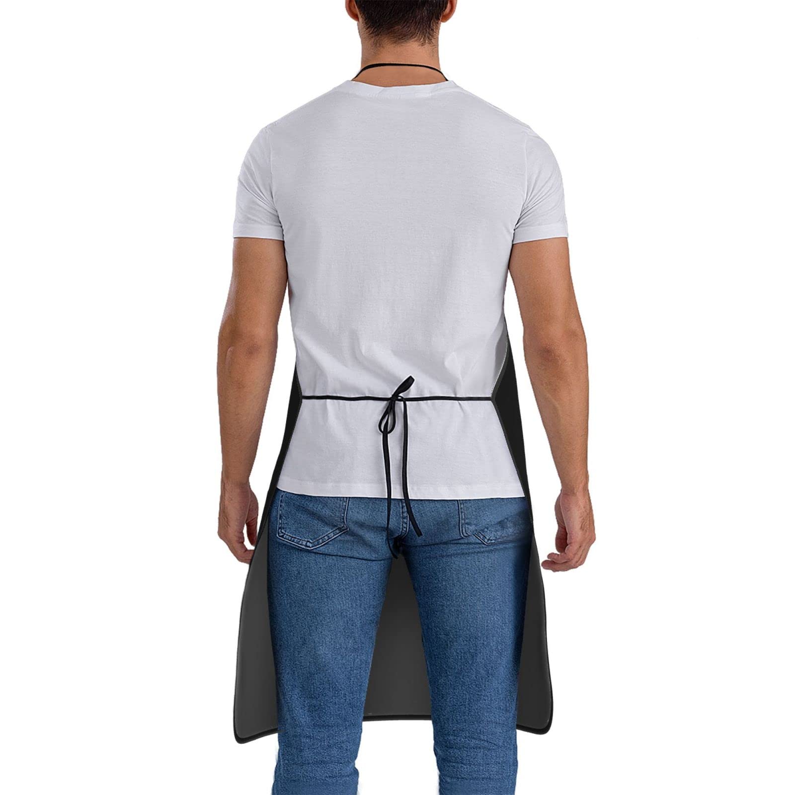 Leokrun Personalized Custom Apron Add Name Photo/Text/Logo Adjustable Kitchen Chef Cooking For Men Women Black Personalized Gift