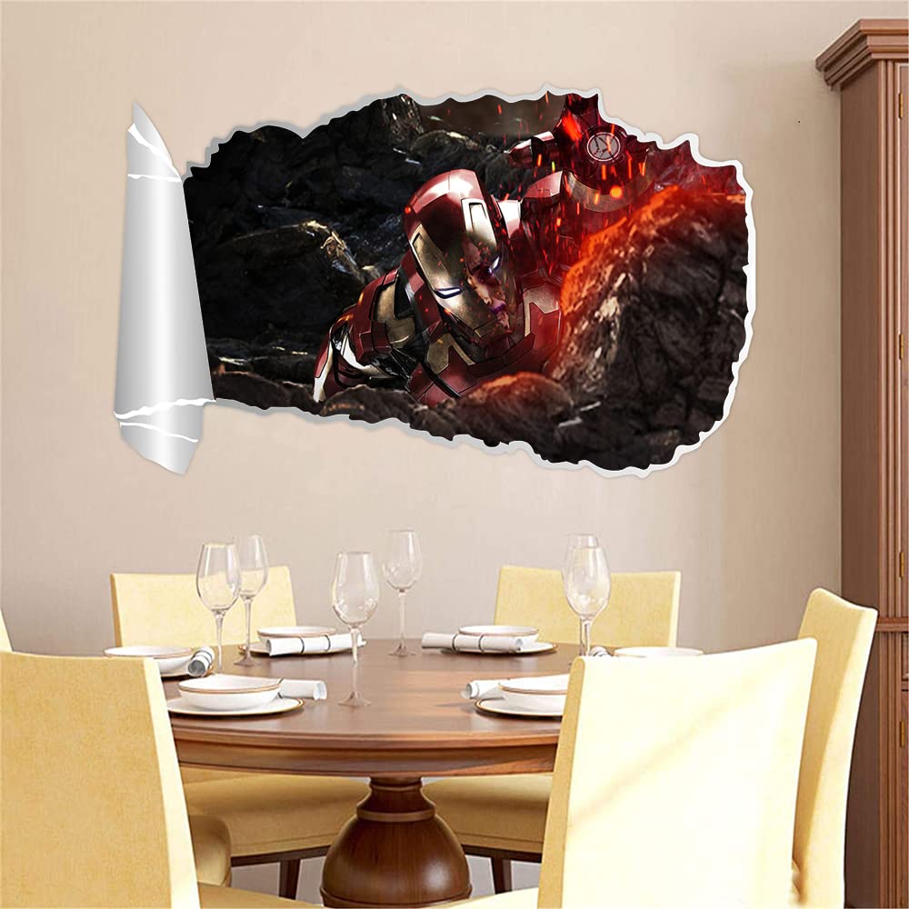 Gadgets Wrap Printed Wall Decal Sticker Scratched Book Roll Paper Style Decal (95Cm X 58Cm) - Iron Man In Avengers Infinity War