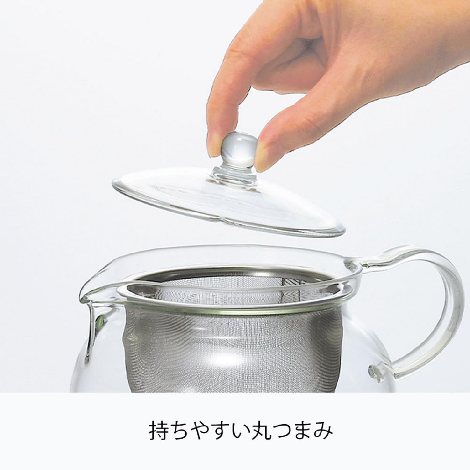HARIO ChaCha Kyusu "Maru" Tea Pot, Glass, 700ml Capacity, Elegant Design