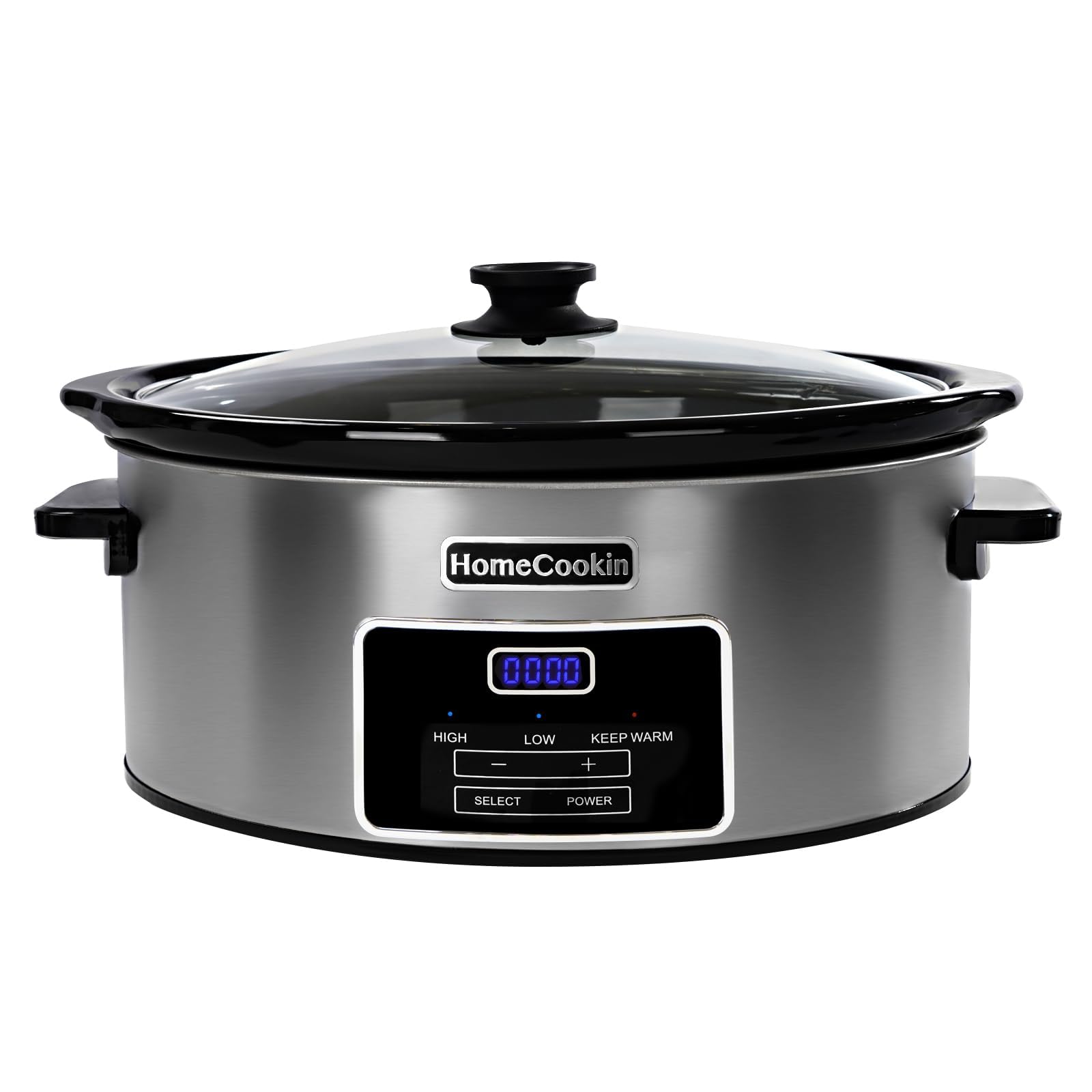 8-Quart Digital Programmable Slow Cooker with Timer - Small Kitchen Appliance for Family Dinners - Serves 10+ People - Heat Sett