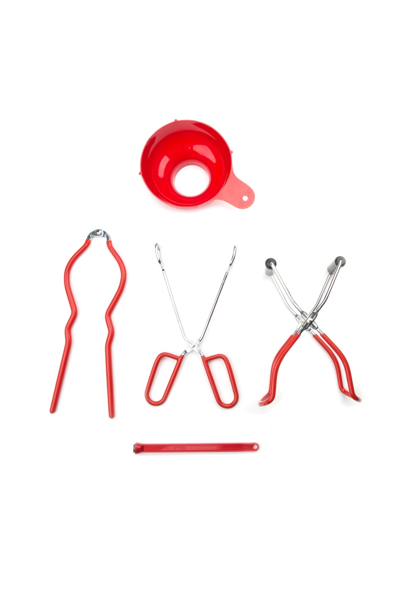 Fox Run Home Canning Tool Set, Red, 3.5 X 11 X 6 Inches, 5-Piece