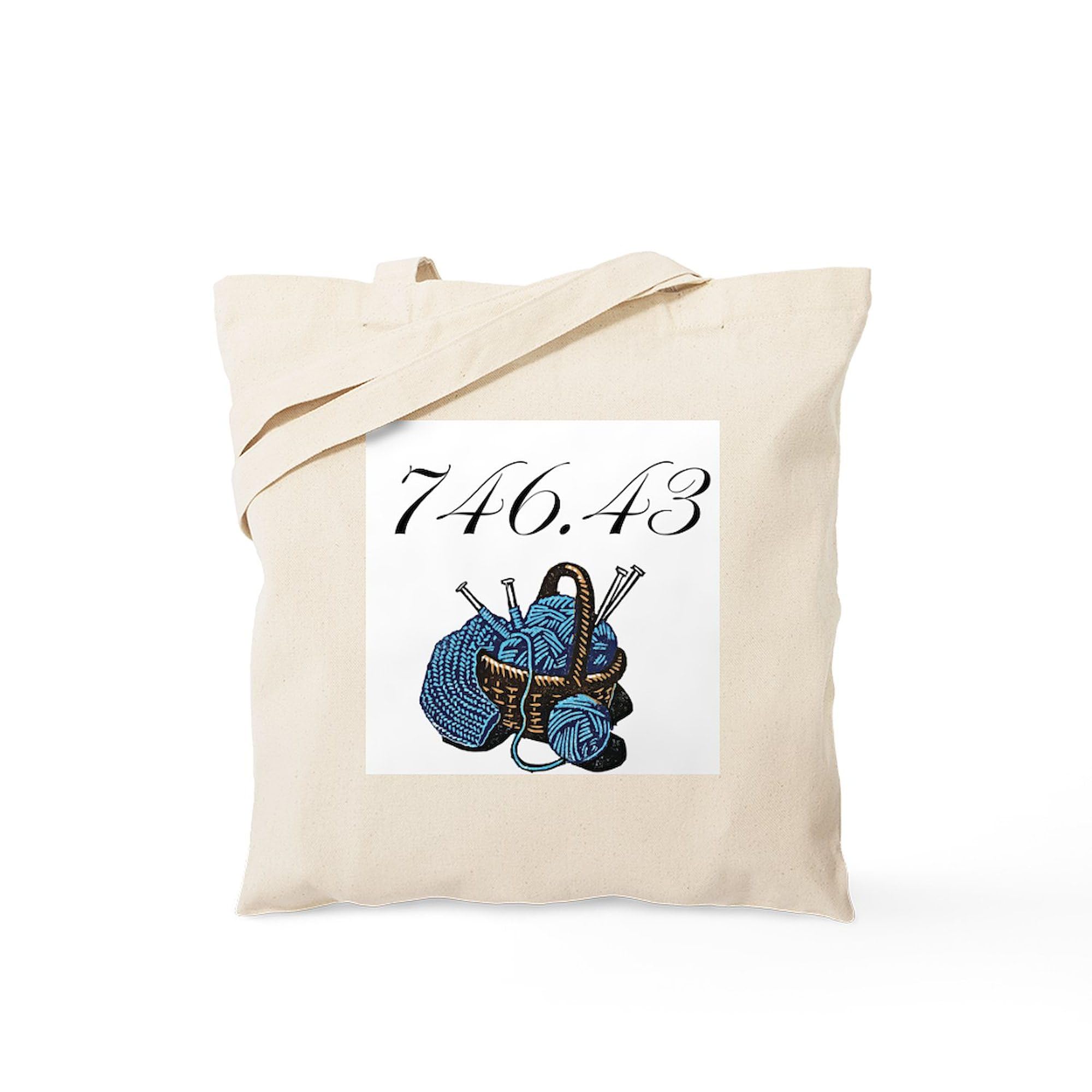 Cafepress Dewey Knitting Tote Bag Natural Canvas Tote Bag, Reusable Shopping Bag