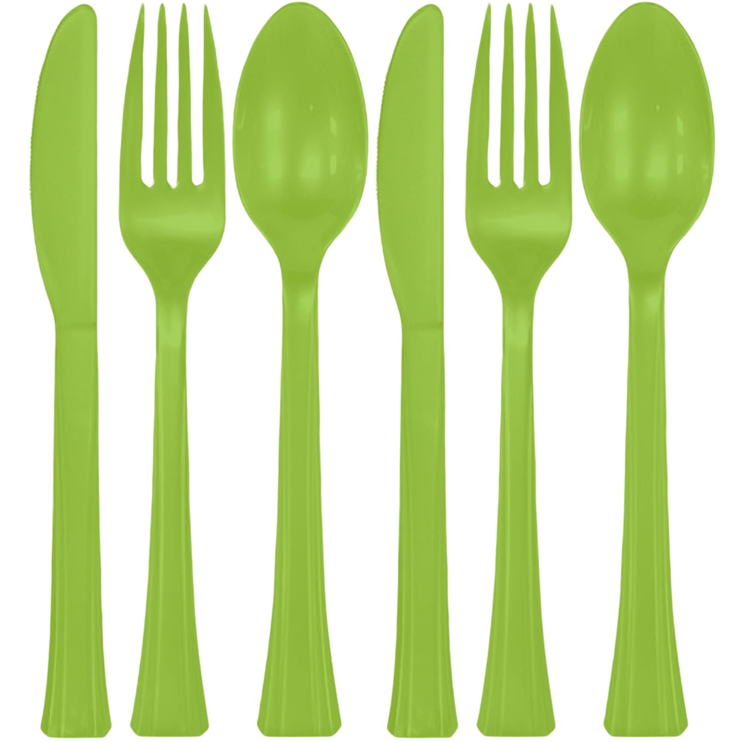 Assorted Kiwi Plastic Cutlery (Pack Of 24) - Elegant, Durable & Disposable Party Supplies For Every Occasion