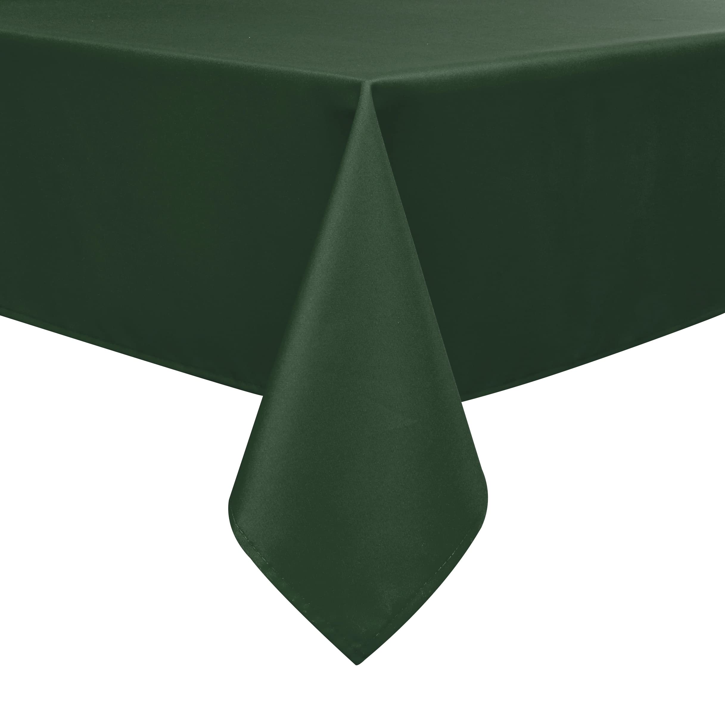Wewoch Hunter Green Rectangle Tablecloth Wrinkle Resistant Washable Fabric Table Cloth For Dining,Kitchen, Parties Weddings And