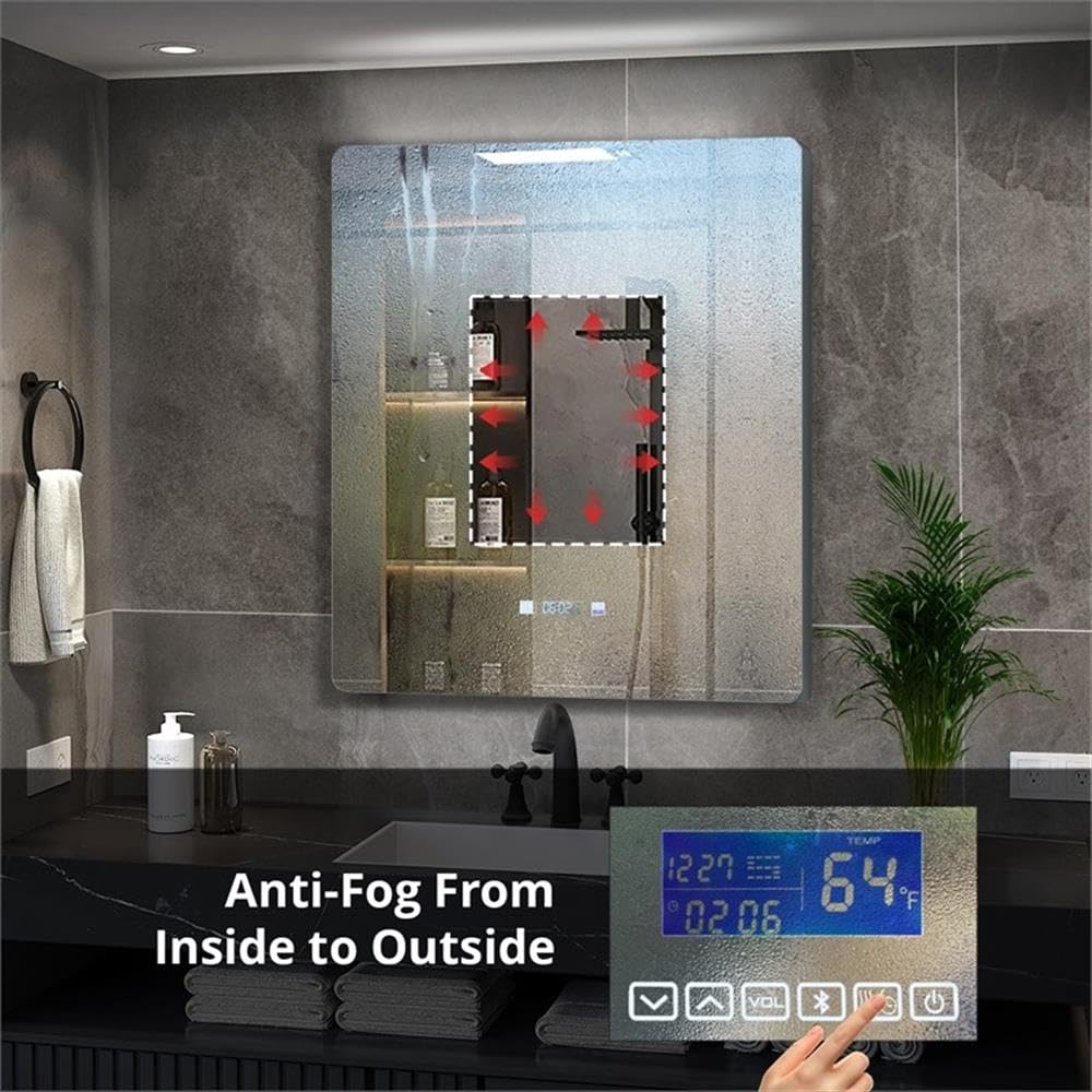 Lugano 30'' Wide x 32'' Tall LED Mirror w/ Defogger
