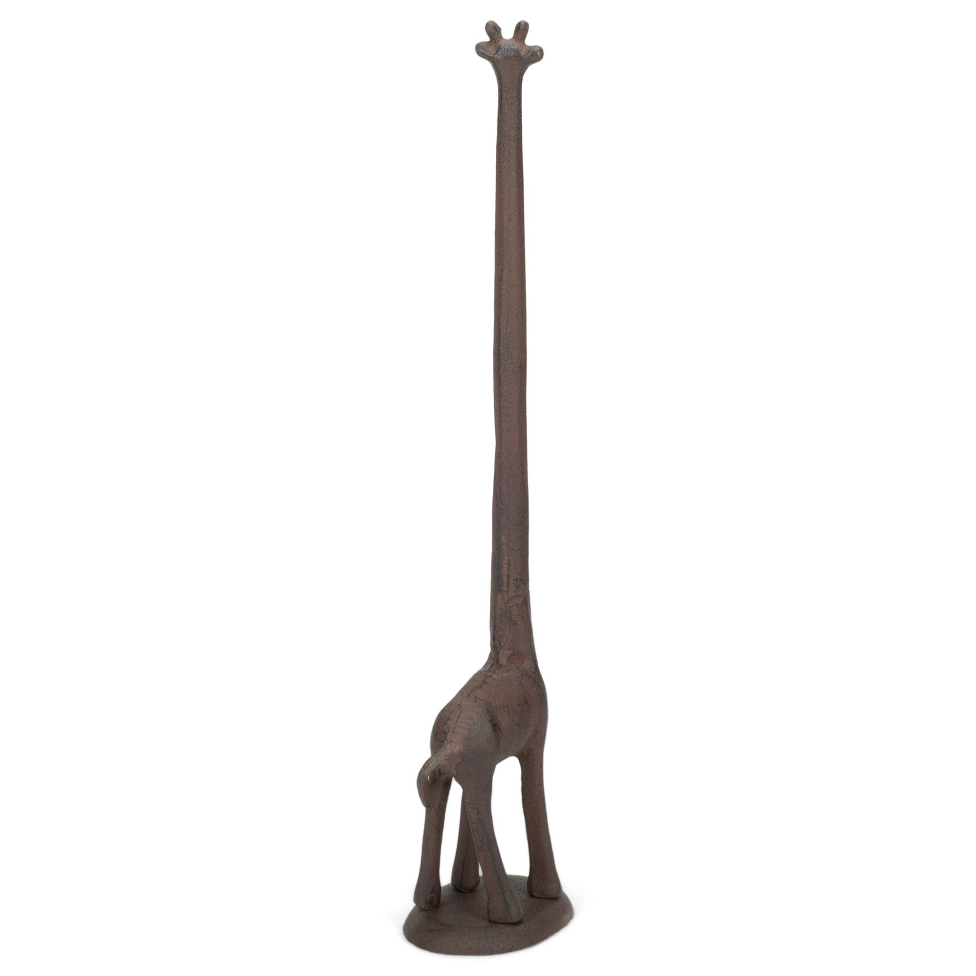 47Th & Main Cast Iron Paper Towel Holder, 17-Inches Tall, Giraffe