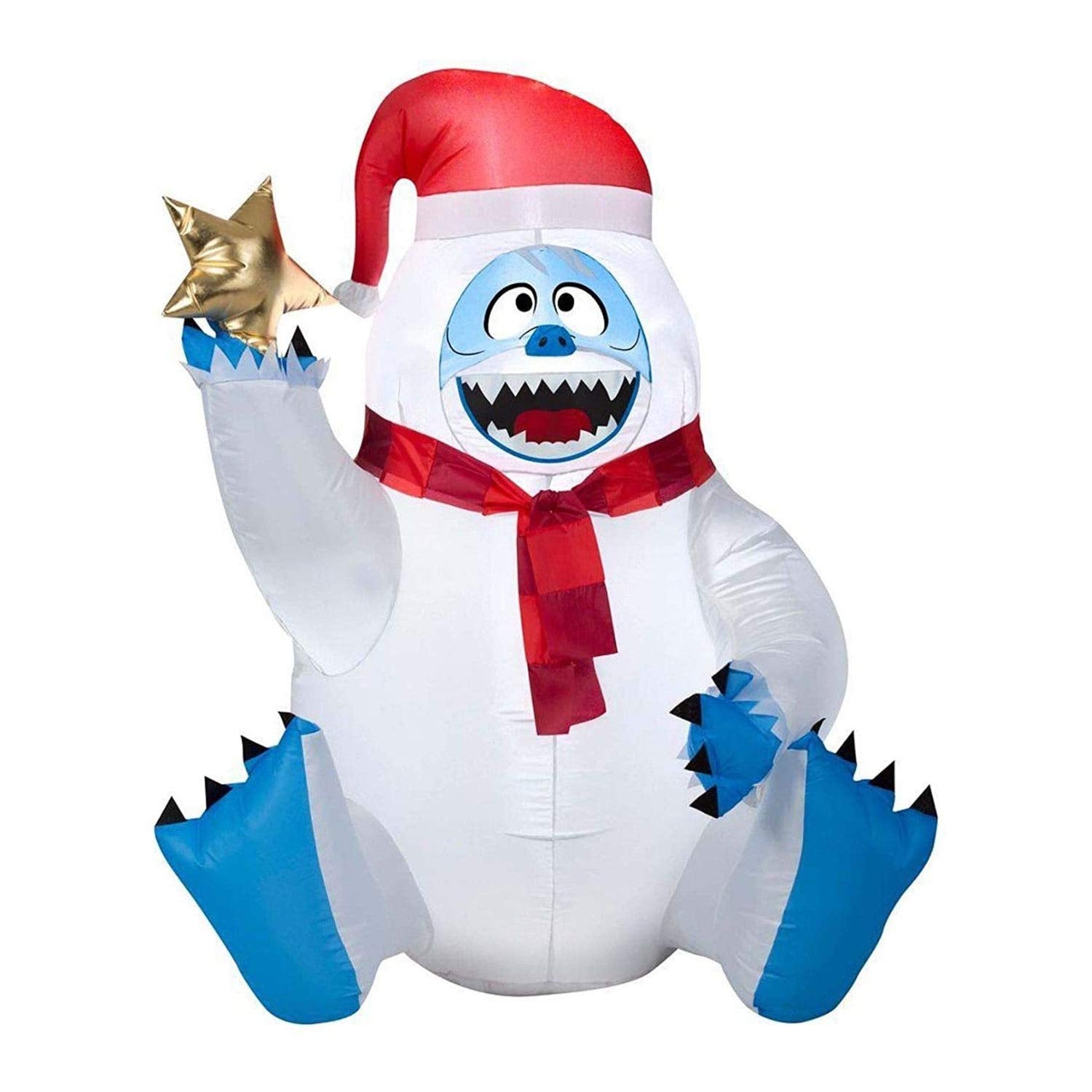 Gemmy Airblown Inflatable Bumble with Star; Use to Greet Guests and Neighbors; Lights up; Self-inflates in Seconds and Deflates 
